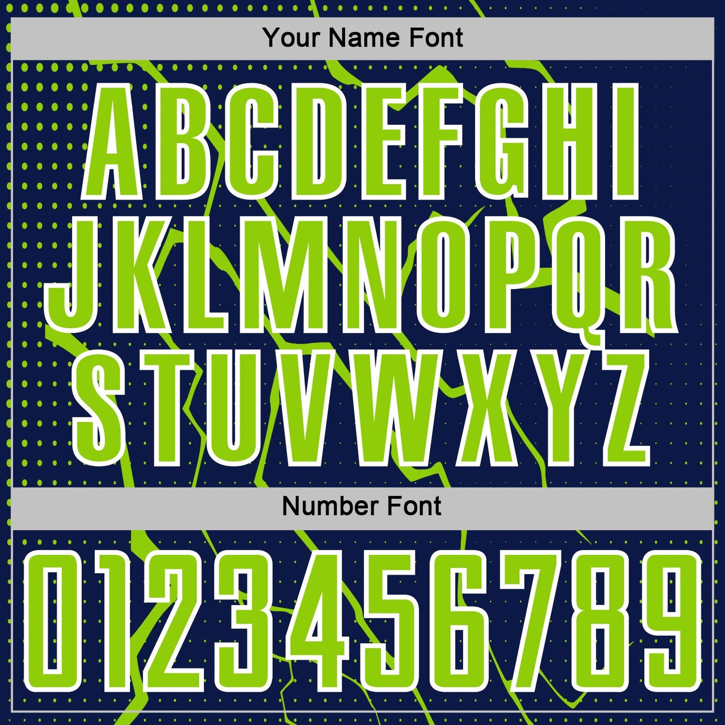 Custom Navy Neon Green-White Lightning Sports Sublimation Soccer Uniform Jersey view 6