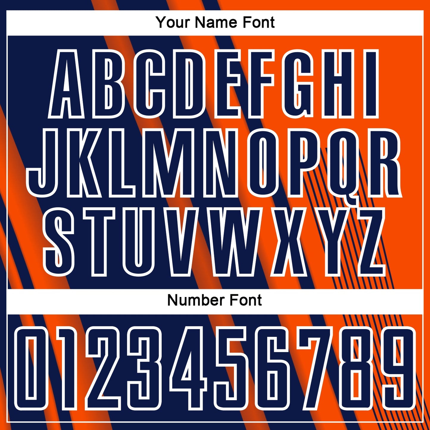 Custom Orange Navy-White Lines Sports Sublimation Soccer Uniform Jersey view 6