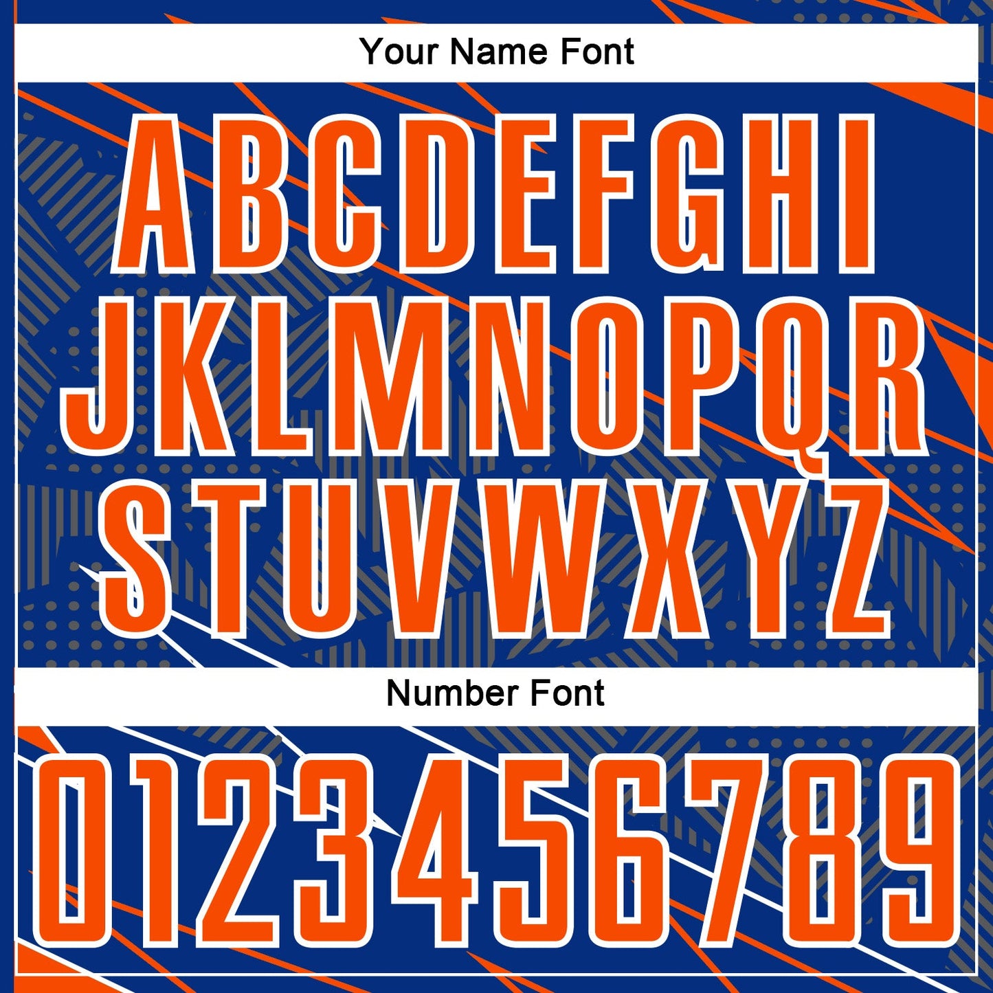 Custom Royal Orange-White Lines Sports Sublimation Soccer Uniform Jersey view 6