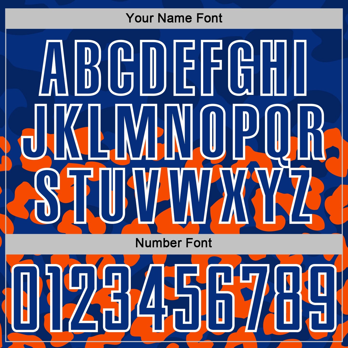 Custom Orange Royal-White Animal Leopard Print Sports Sublimation Soccer Uniform Jersey view 6