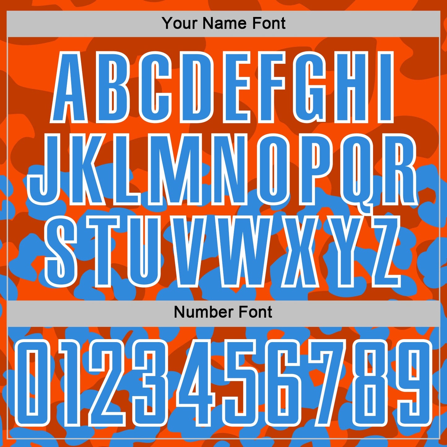 Custom Powder Blue Orange-White Animal Leopard Print Sports Sublimation Soccer Uniform Jersey view 6