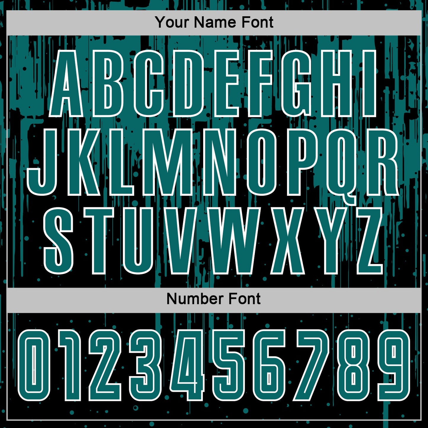 Custom Black Teal-White Dripping Splatte Pattern Sports Sublimation Soccer Uniform Jersey view 6
