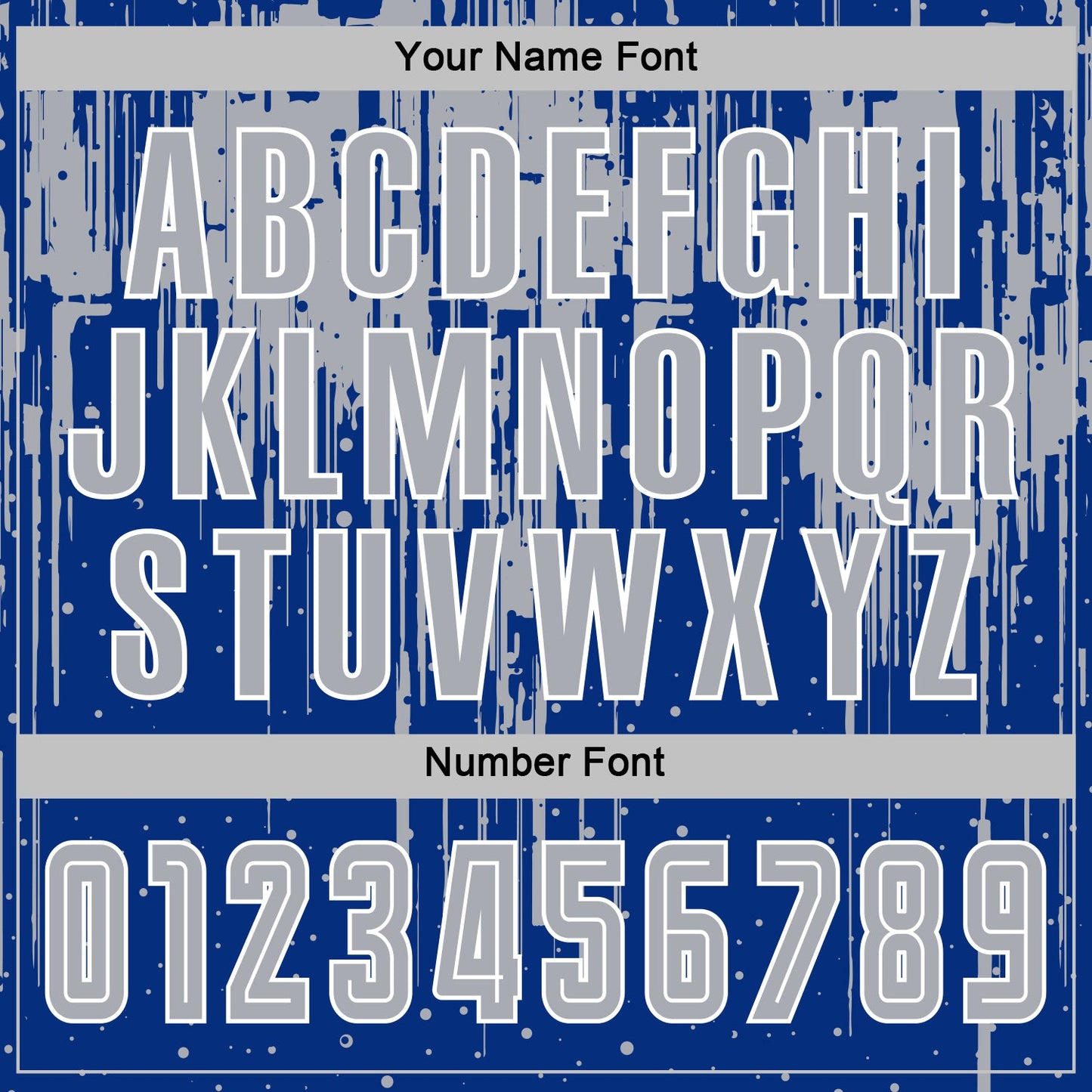 Custom Royal Gray-White Dripping Splatte Pattern Sports Sublimation Soccer Uniform Jersey view 6