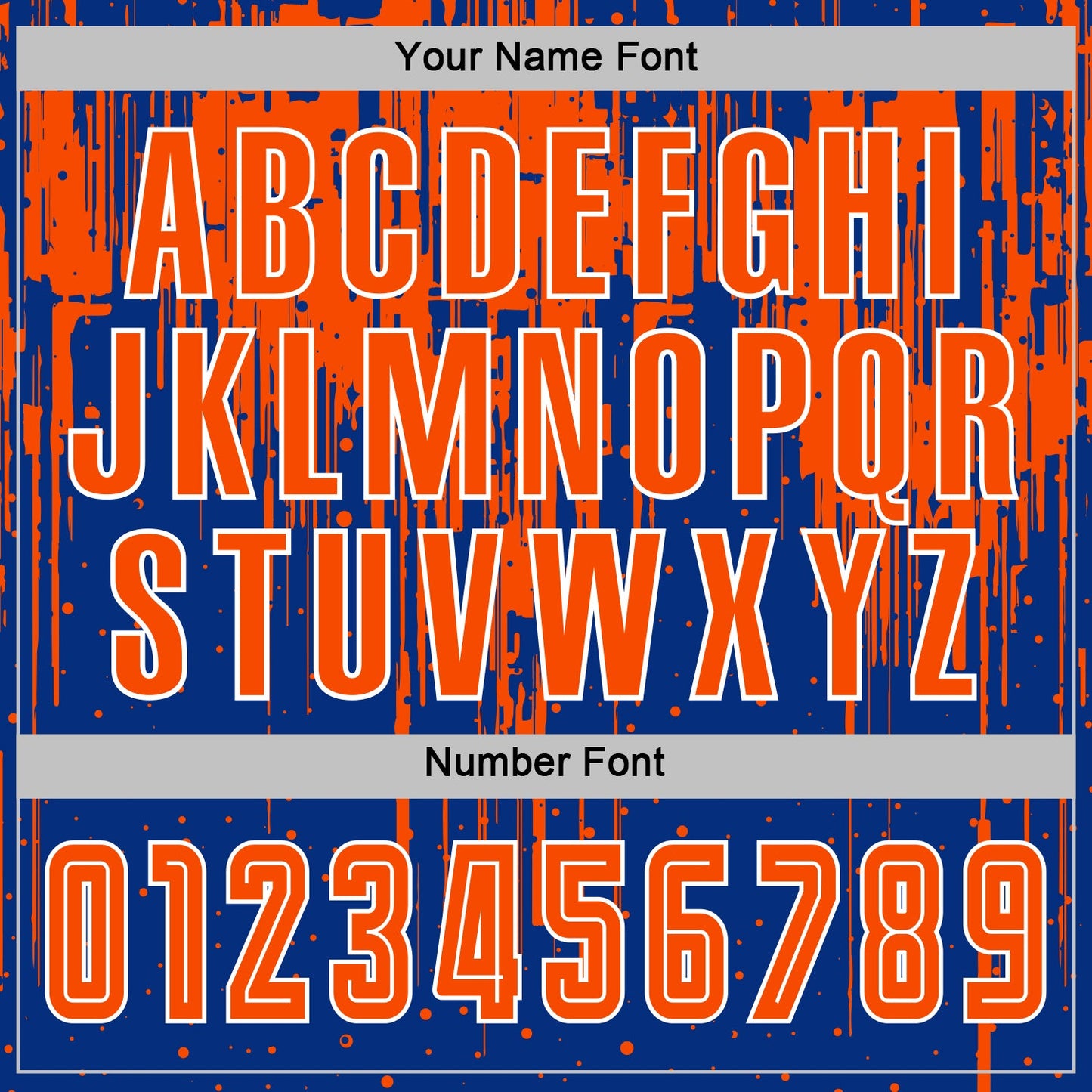 Custom Royal Orange-White Dripping Splatte Pattern Sports Sublimation Soccer Uniform Jersey view 6