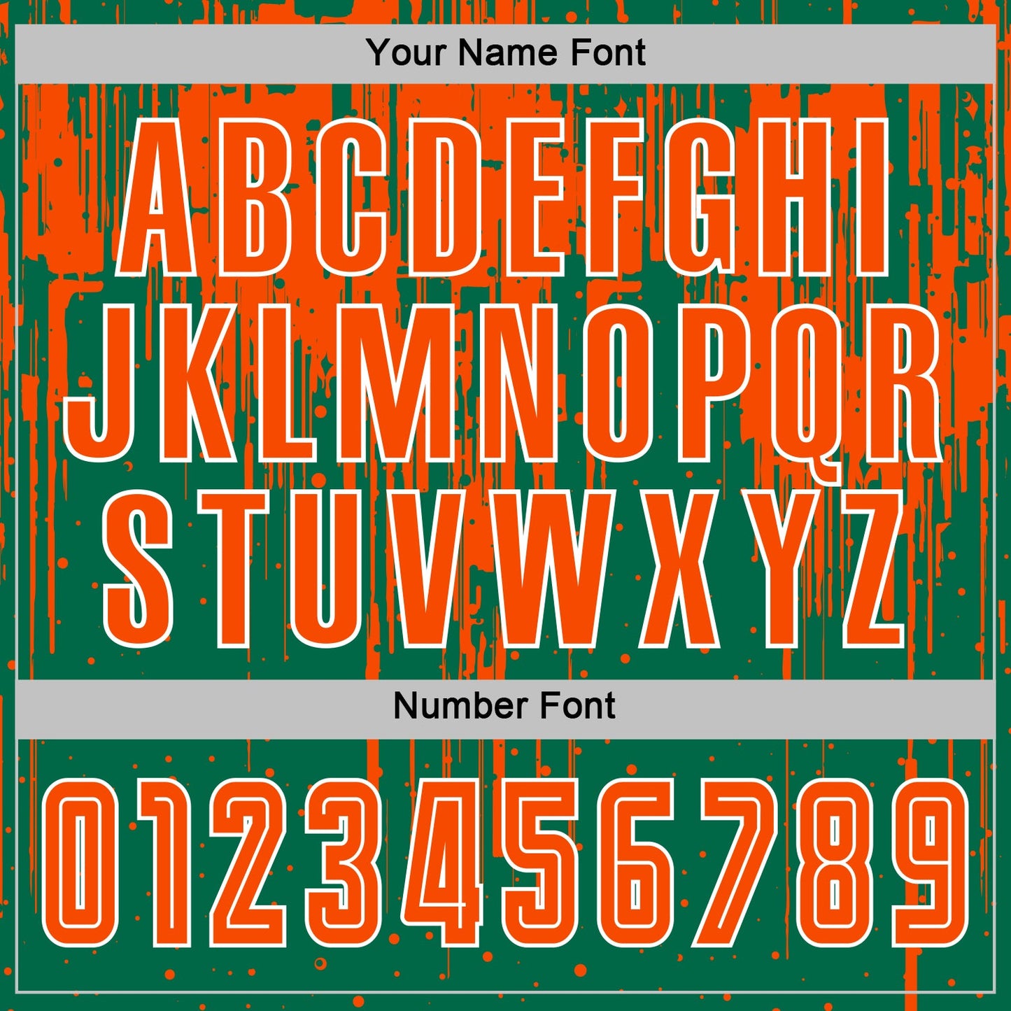 Custom Kelly Green Orange-White Dripping Splatte Pattern Sports Sublimation Soccer Uniform Jersey view 6