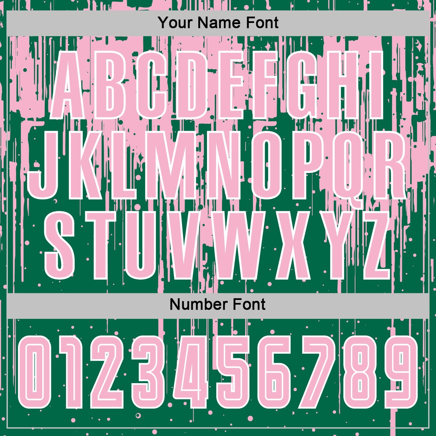 Custom Kelly Green Light Pink-White Dripping Splatte Pattern Sports Sublimation Soccer Uniform Jersey view 6