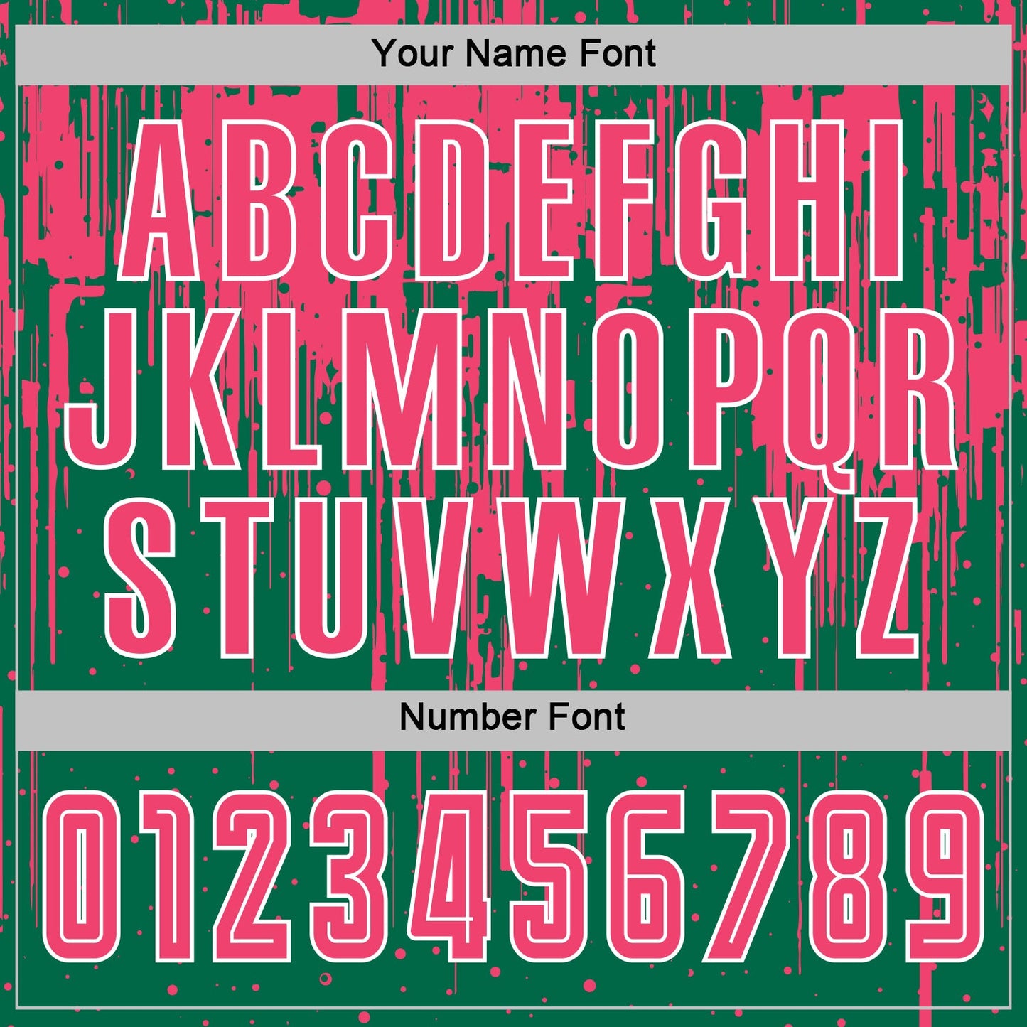 Custom Kelly Green Neon Pink-White Dripping Splatte Pattern Sports Sublimation Soccer Uniform Jersey view 6