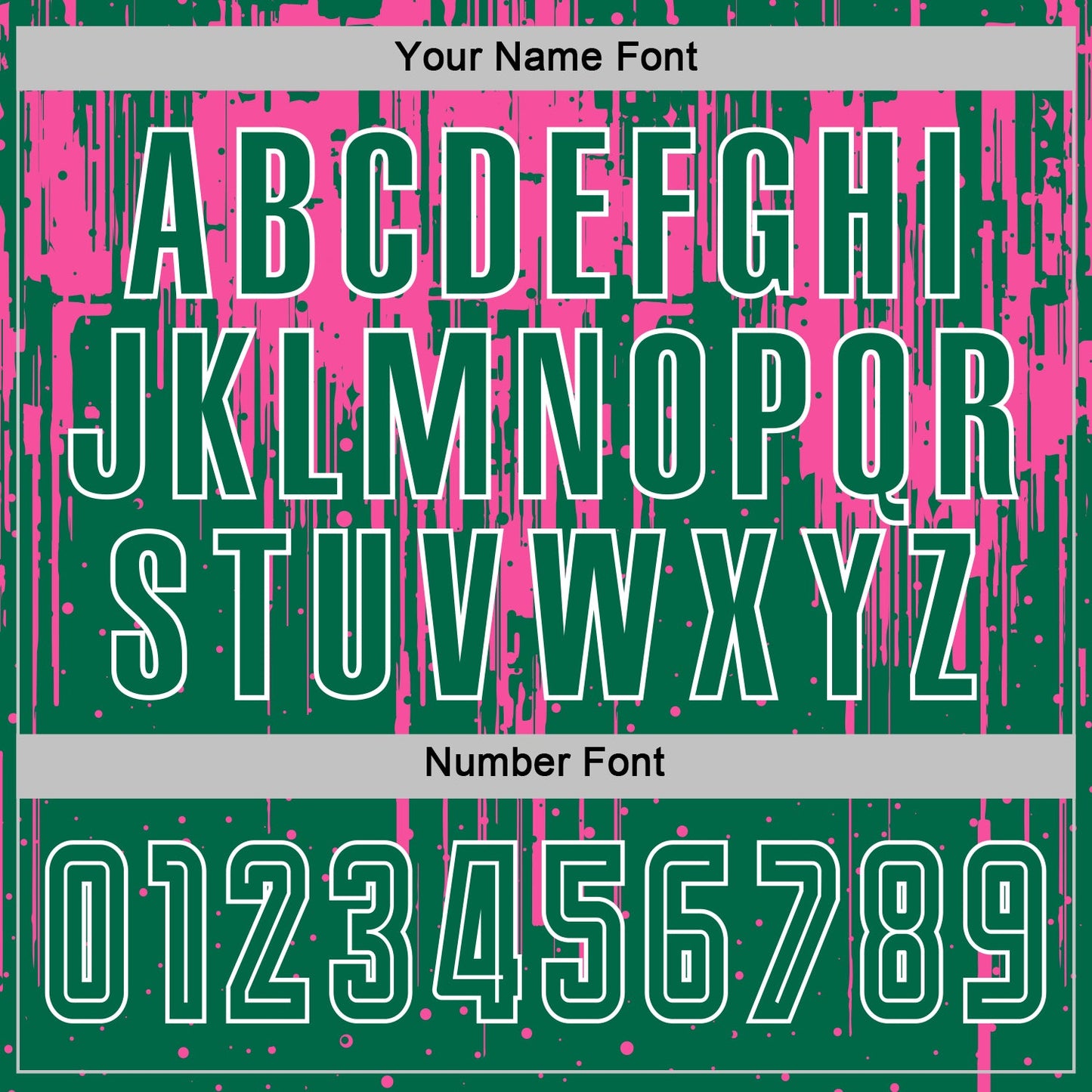 Custom Kelly Green Pink-White Dripping Splatte Pattern Sports Sublimation Soccer Uniform Jersey view 6