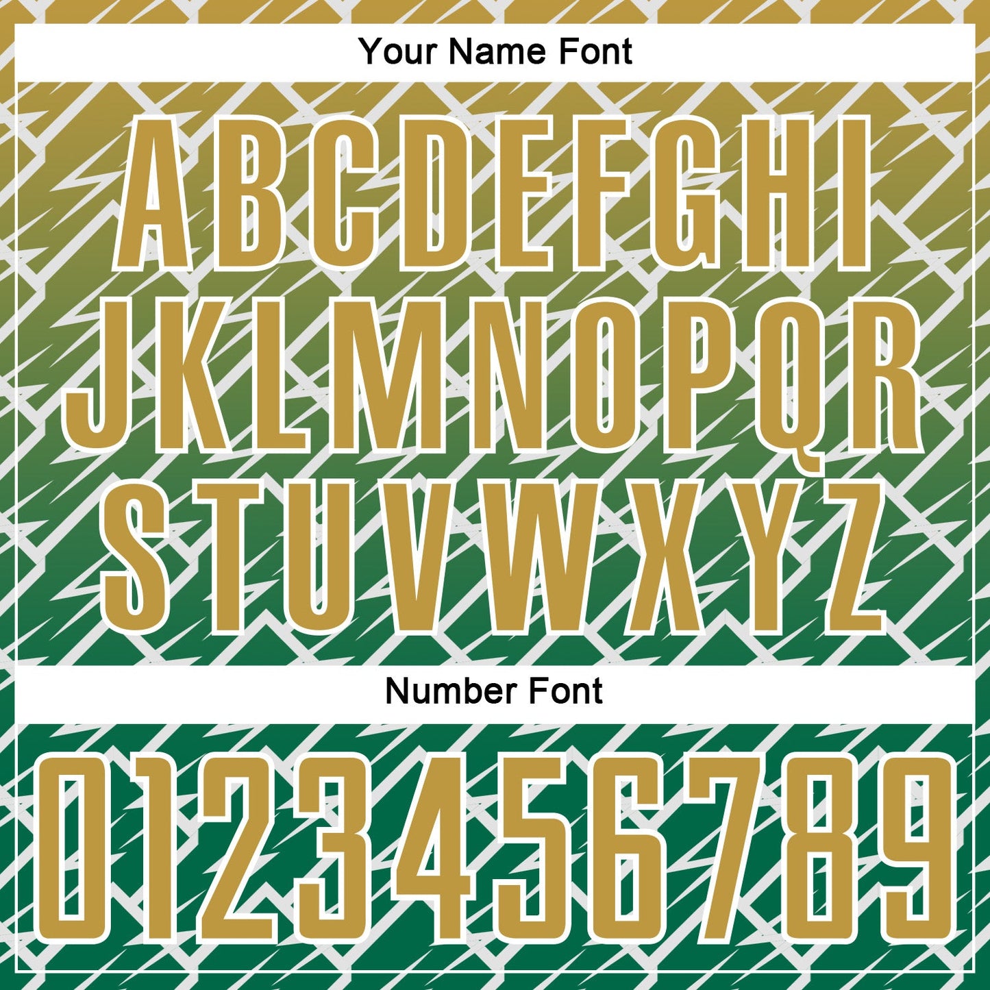 Custom Old Gold Kelly Green-White Lightning Sports Sublimation Soccer Uniform Jersey view 6