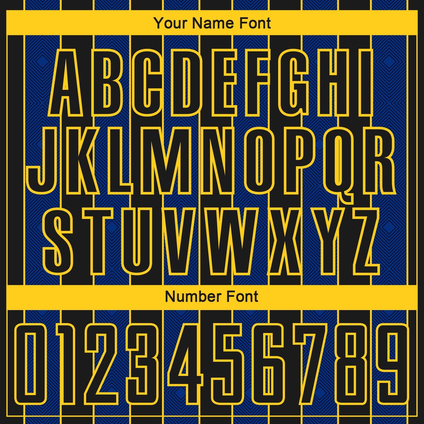 Custom Black Royal-Yellow Pinstripe Line Sports Sublimation Soccer Uniform Jersey view 6