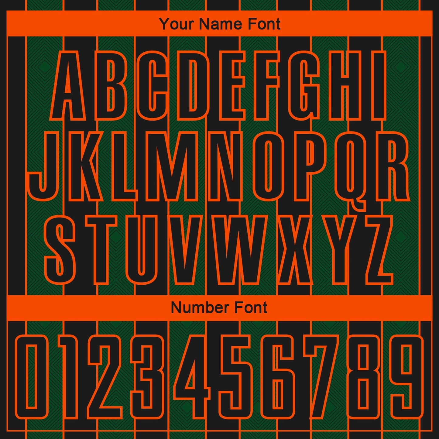 Custom Black Green-Orange Pinstripe Line Sports Sublimation Soccer Uniform Jersey view 6