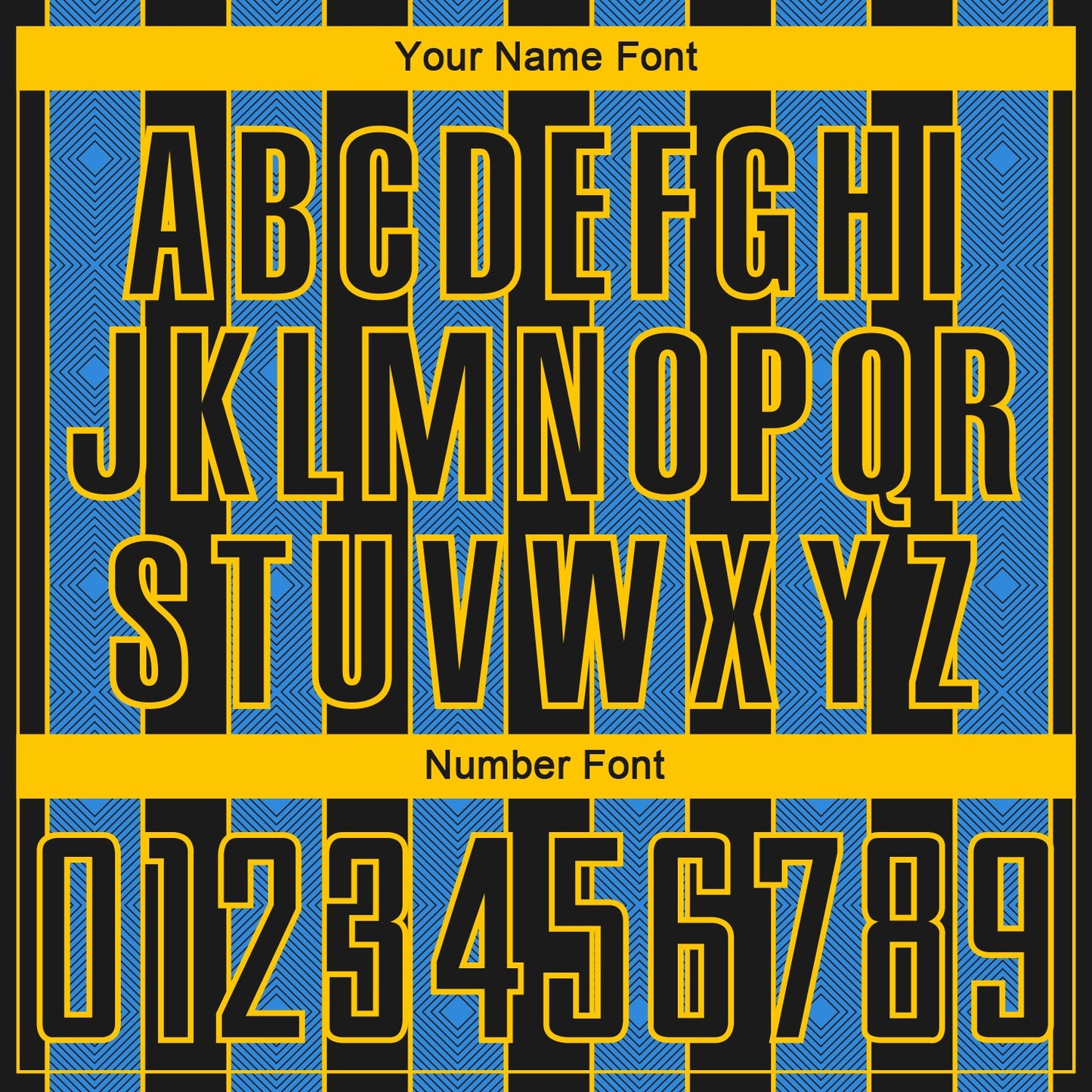 Custom Black Powder Blue-Yellow Pinstripe Line Sports Sublimation Soccer Uniform Jersey view 6