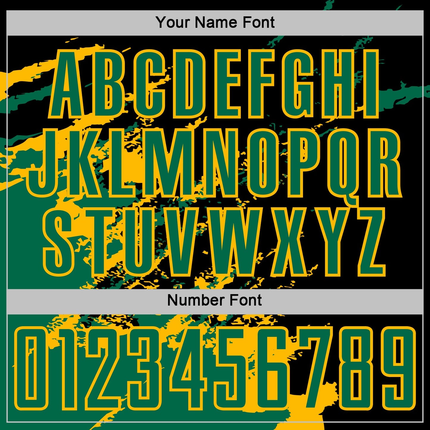 Custom Black Kelly Green-Gold Abstract Fragment Art Splash Sports Sublimation Soccer Uniform Jersey view 6