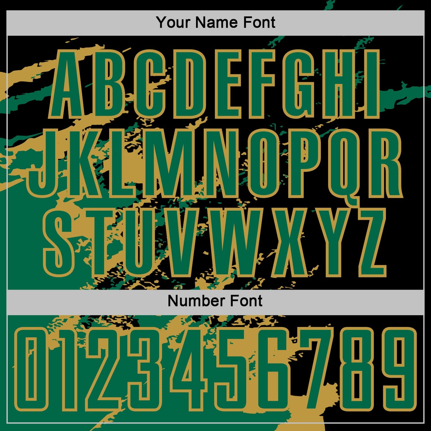 Custom Black Kelly Green-Old Gold Abstract Fragment Art Splash Sports Sublimation Soccer Uniform Jersey view 6
