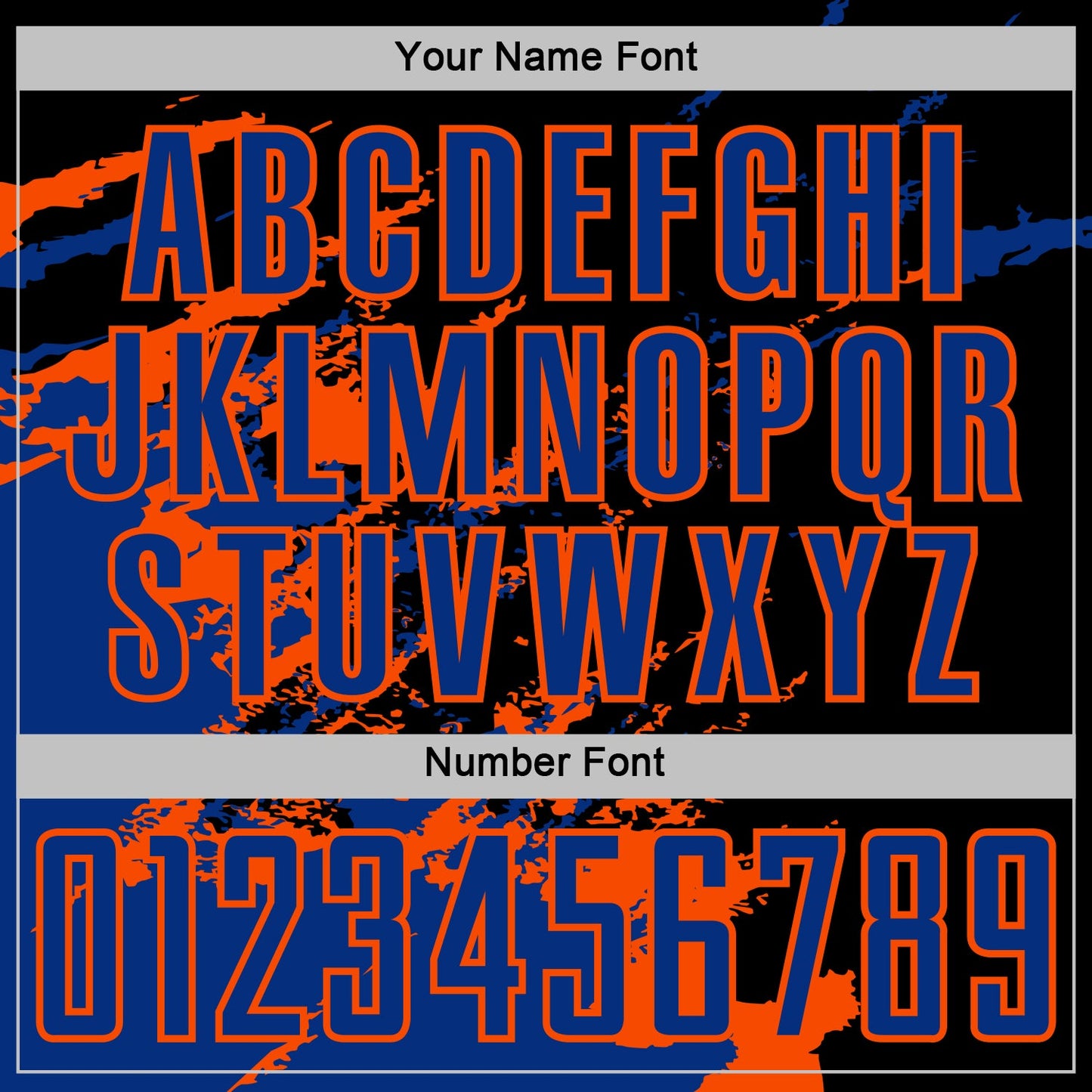 Custom Black Royal-Orange Abstract Fragment Art Splash Sports Sublimation Soccer Uniform Jersey view 6