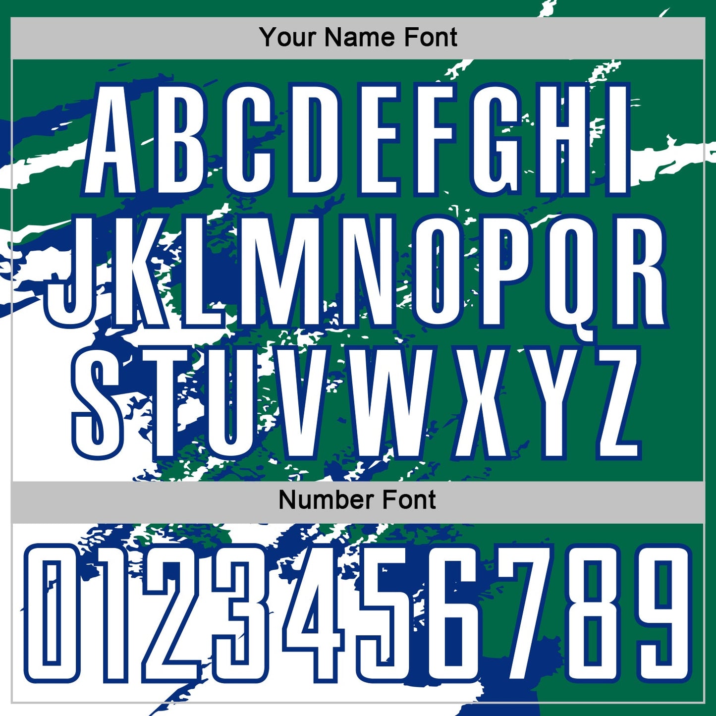 Custom Kelly Green White-Royal Abstract Fragment Art Splash Sports Sublimation Soccer Uniform Jersey view 6