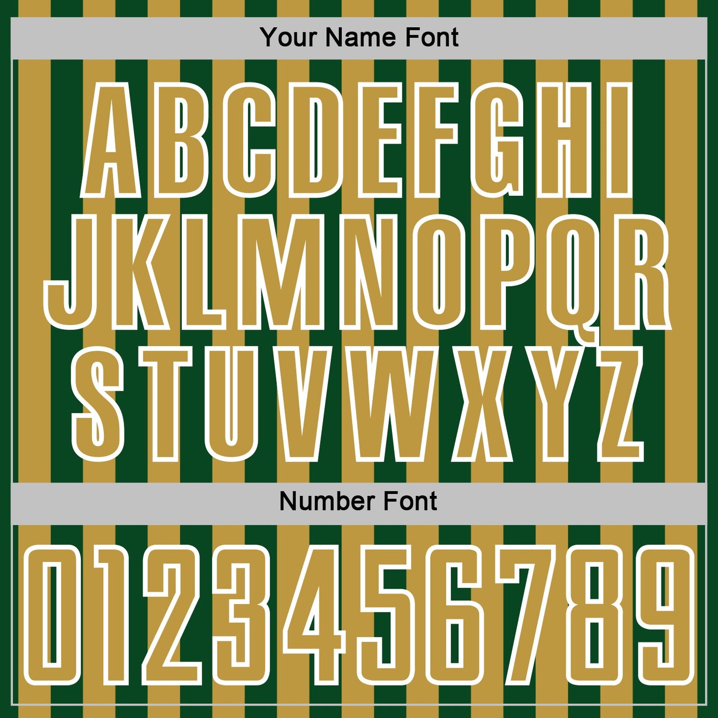 Custom Green Old Gold-White Stripe Sports Sublimation Soccer Uniform Jersey view 6