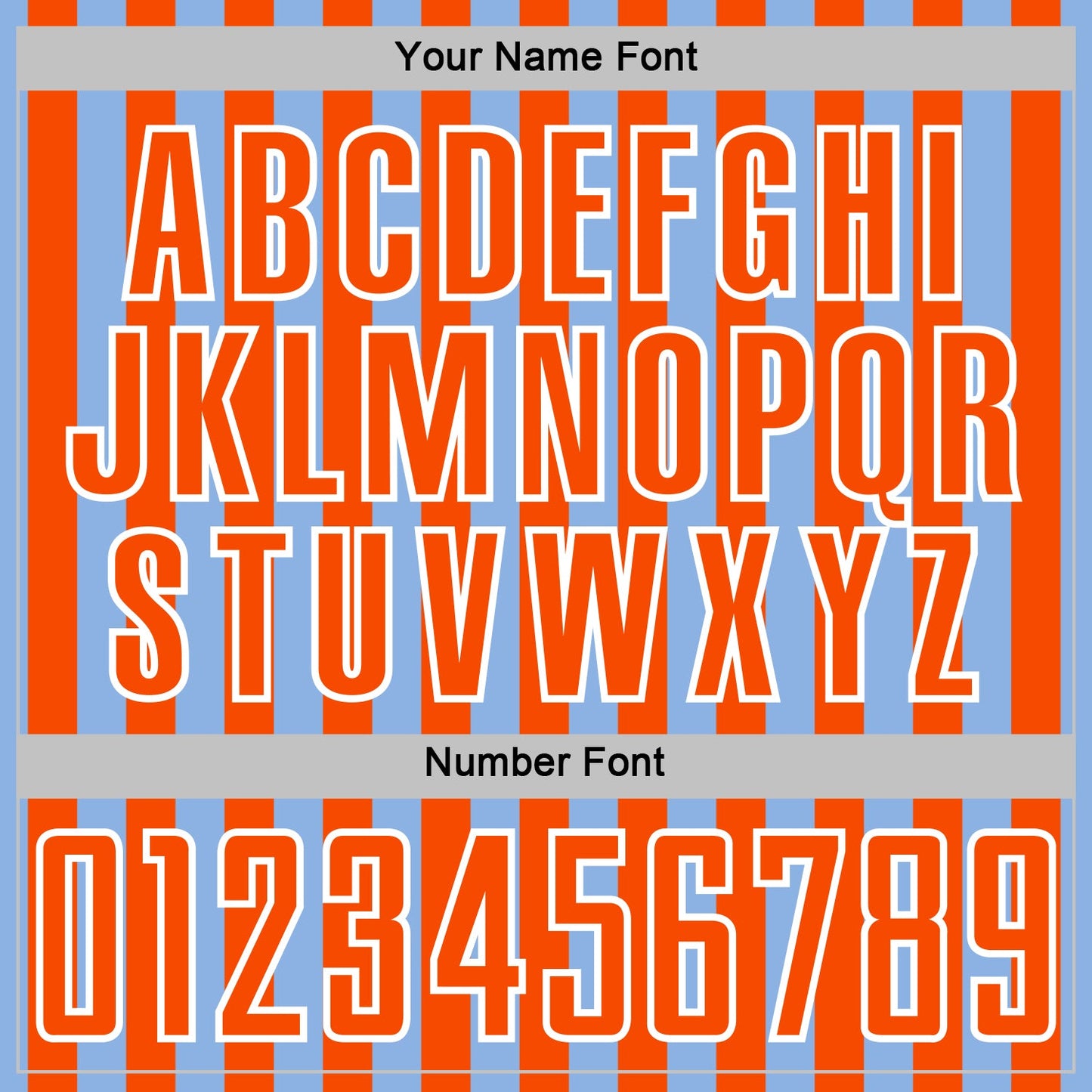 Custom Light Blue Orange-White Stripe Sports Sublimation Soccer Uniform Jersey view 6