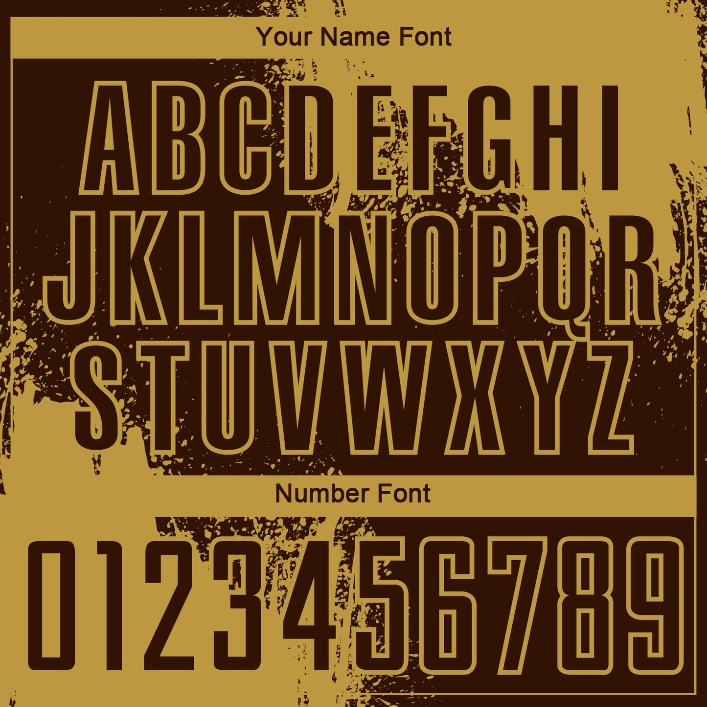 Custom Brown Old Gold Abstract Brush Stroke Sports Sublimation Soccer Uniform Jersey view 6