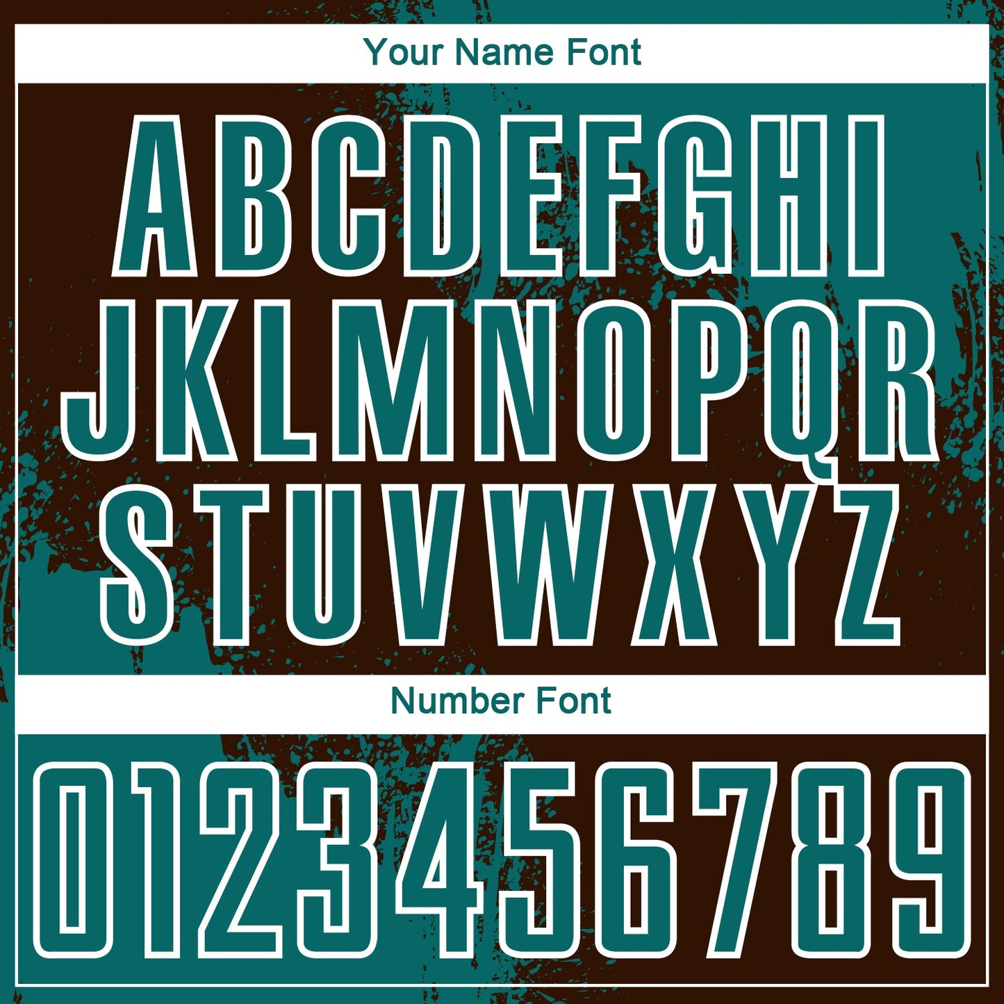 Custom Brown Teal-White Abstract Brush Stroke Sports Sublimation Soccer Uniform Jersey view 6