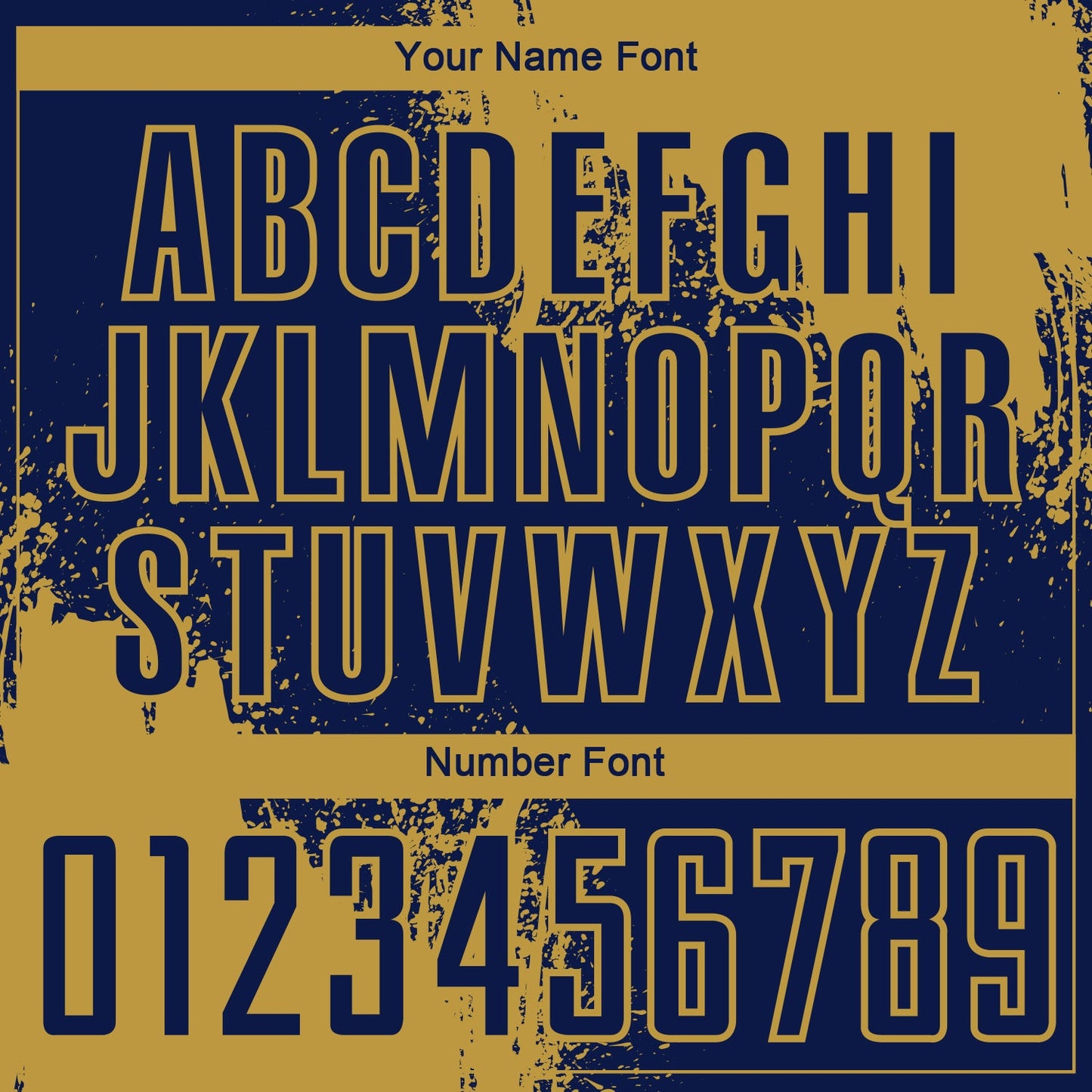 Custom Navy Old Gold Abstract Brush Stroke Sports Sublimation Soccer Uniform Jersey view 6