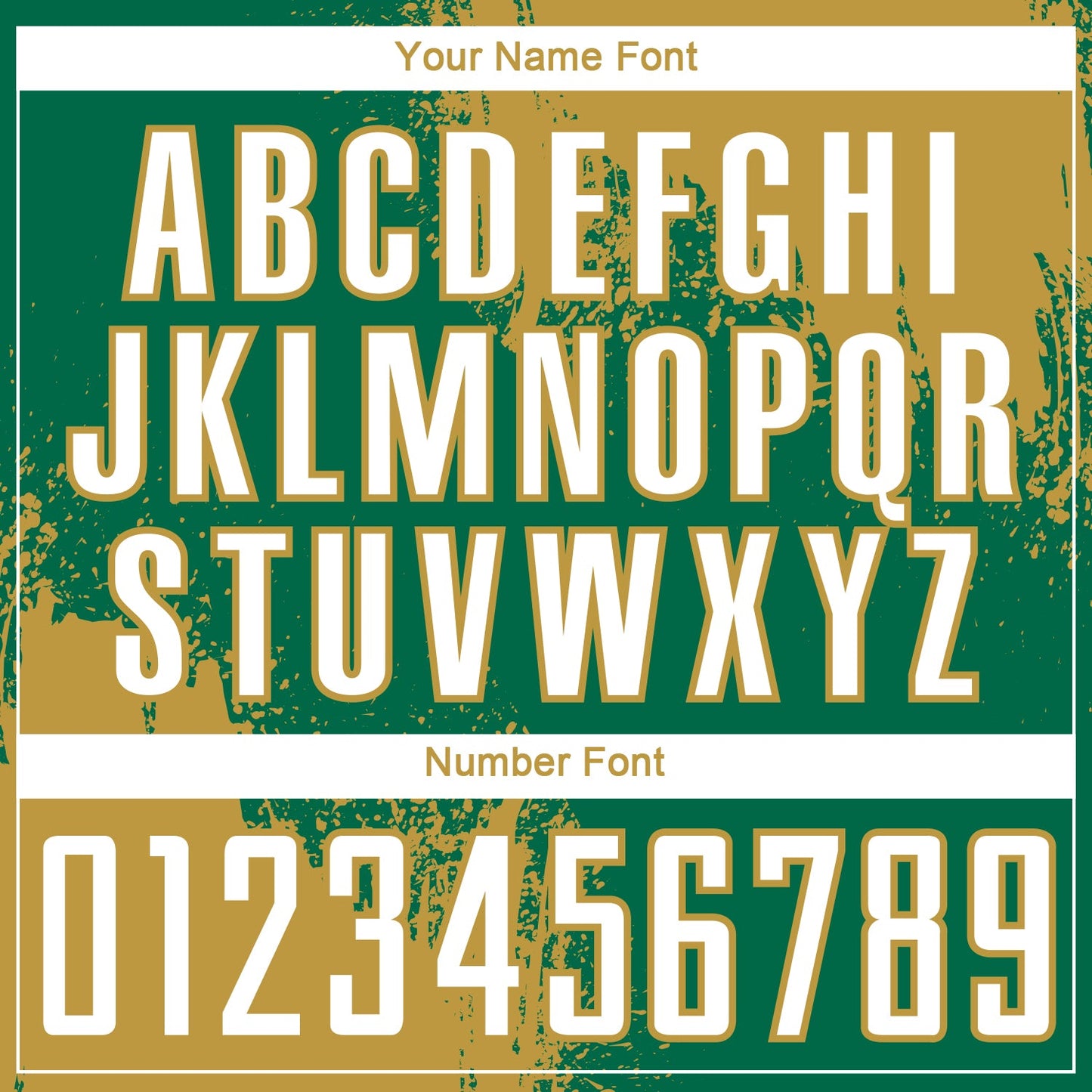 Custom Kelly Green White-Old Gold Abstract Brush Stroke Sports Sublimation Soccer Uniform Jersey view 6