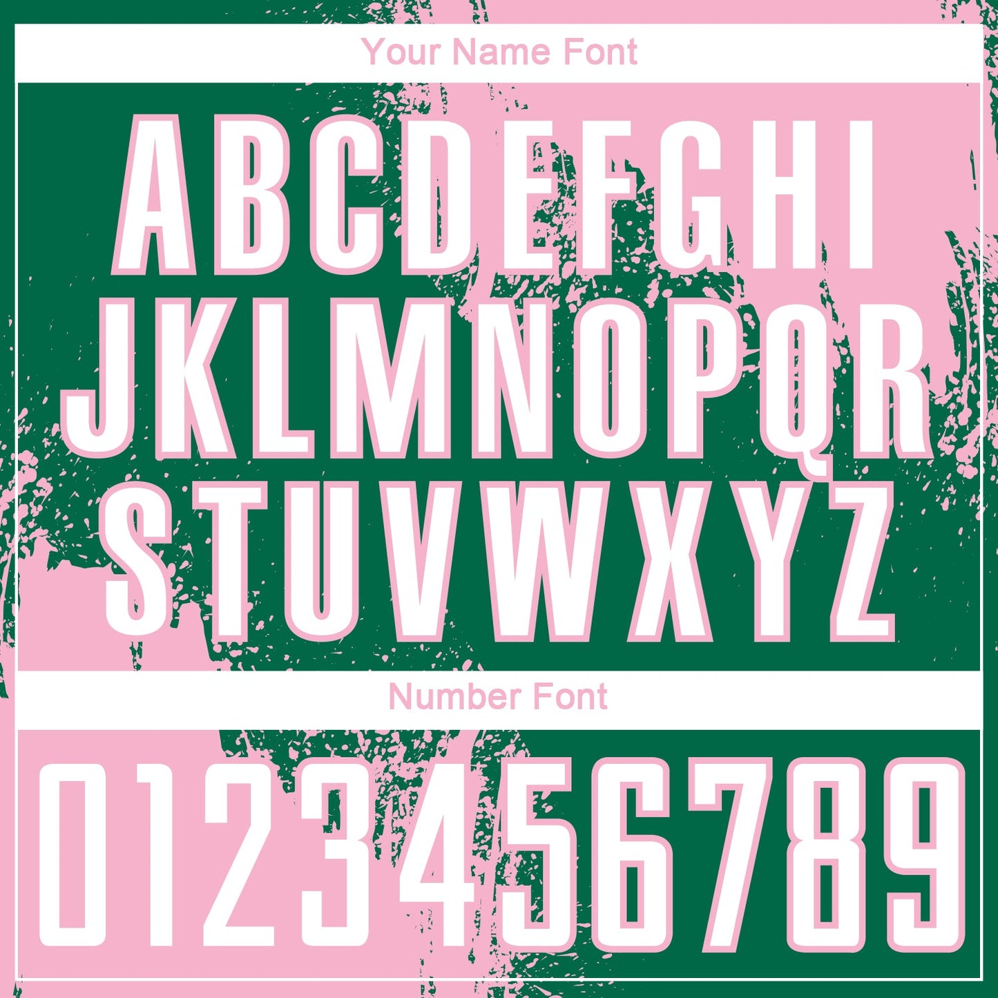 Custom Kelly Green White-Light Pink Abstract Brush Stroke Sports Sublimation Soccer Uniform Jersey view 6