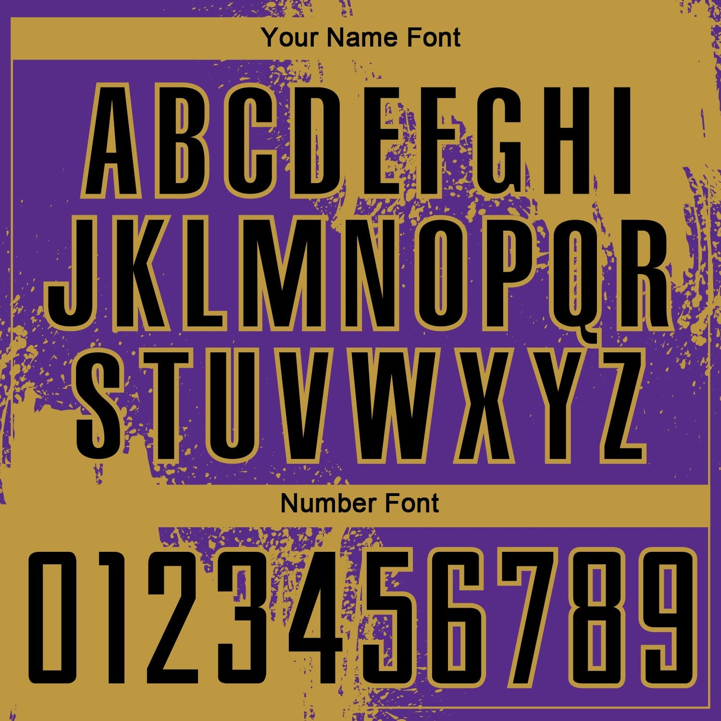 Custom Purple Black-Old Gold Abstract Brush Stroke Sports Sublimation Soccer Uniform Jersey view 6