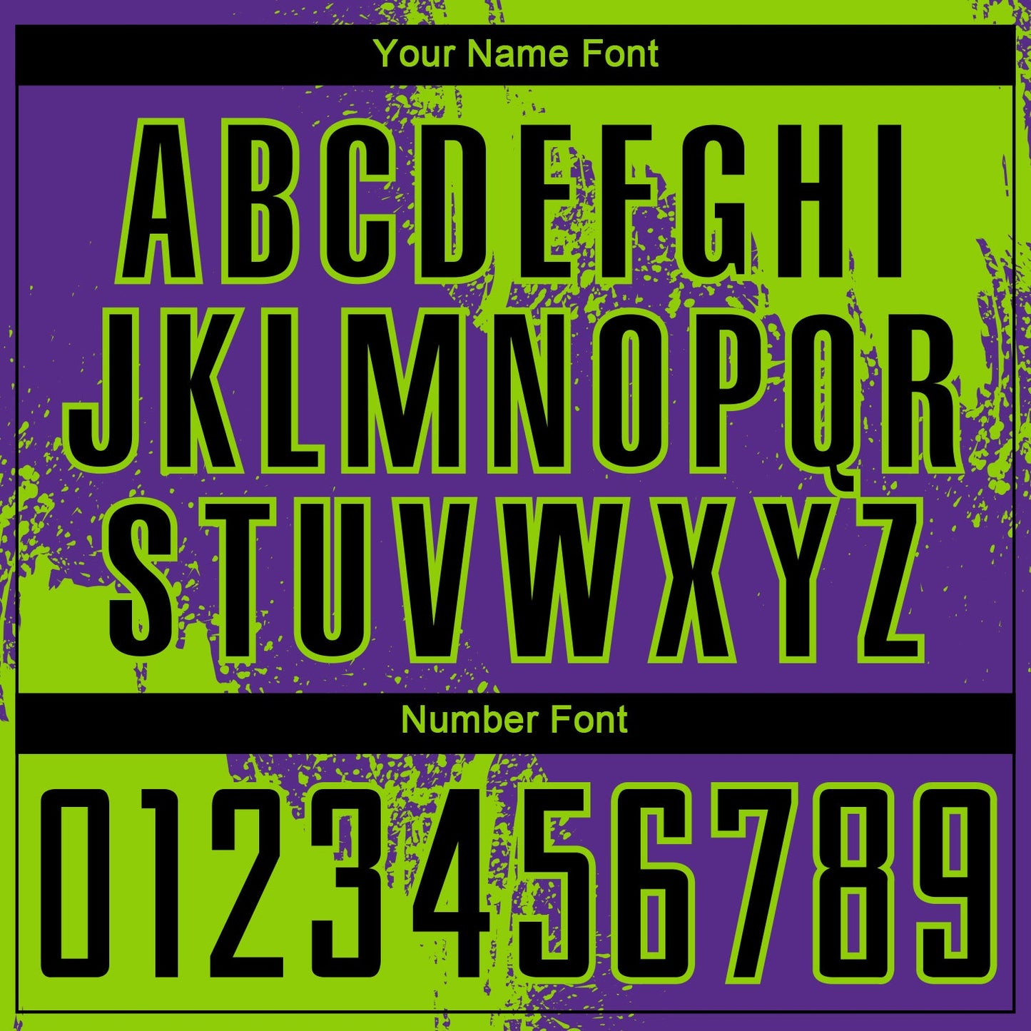 Custom Purple Black-Neon Green Abstract Brush Stroke Sports Sublimation Soccer Uniform Jersey view 6