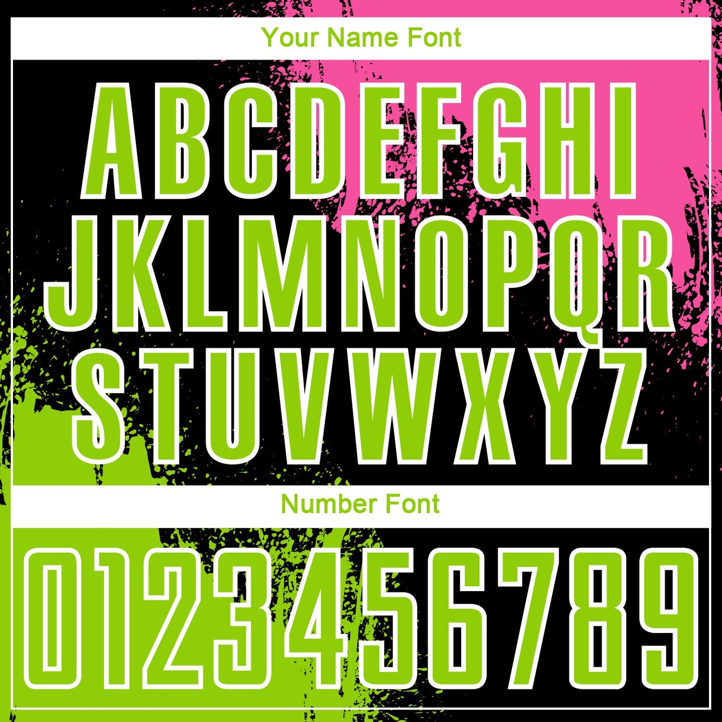 Custom Black Neon Green Pink-White Abstract Brush Stroke Sports Sublimation Soccer Uniform Jersey view 6