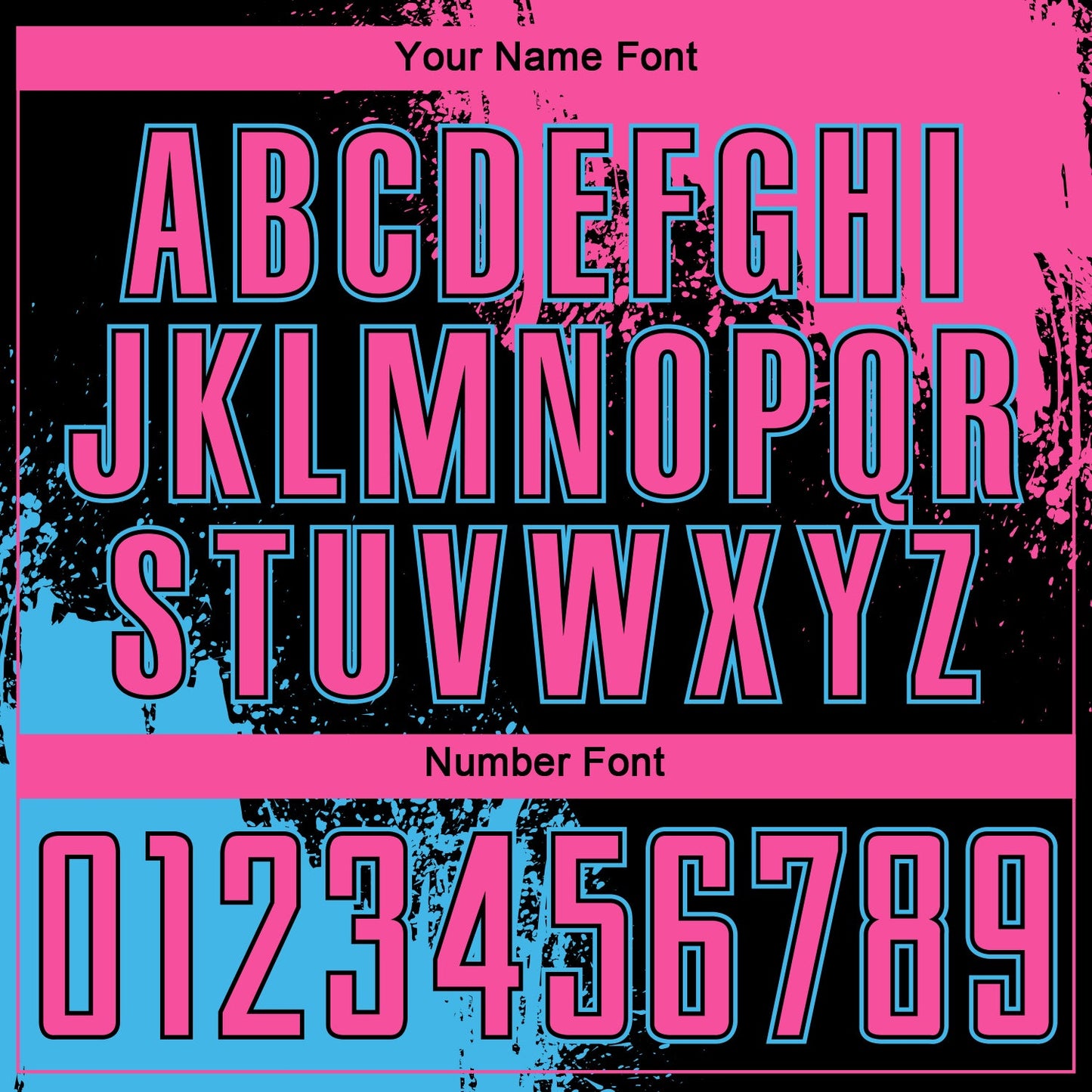 Custom Black Pink-Sky Blue Abstract Brush Stroke Sports Sublimation Soccer Uniform Jersey view 6