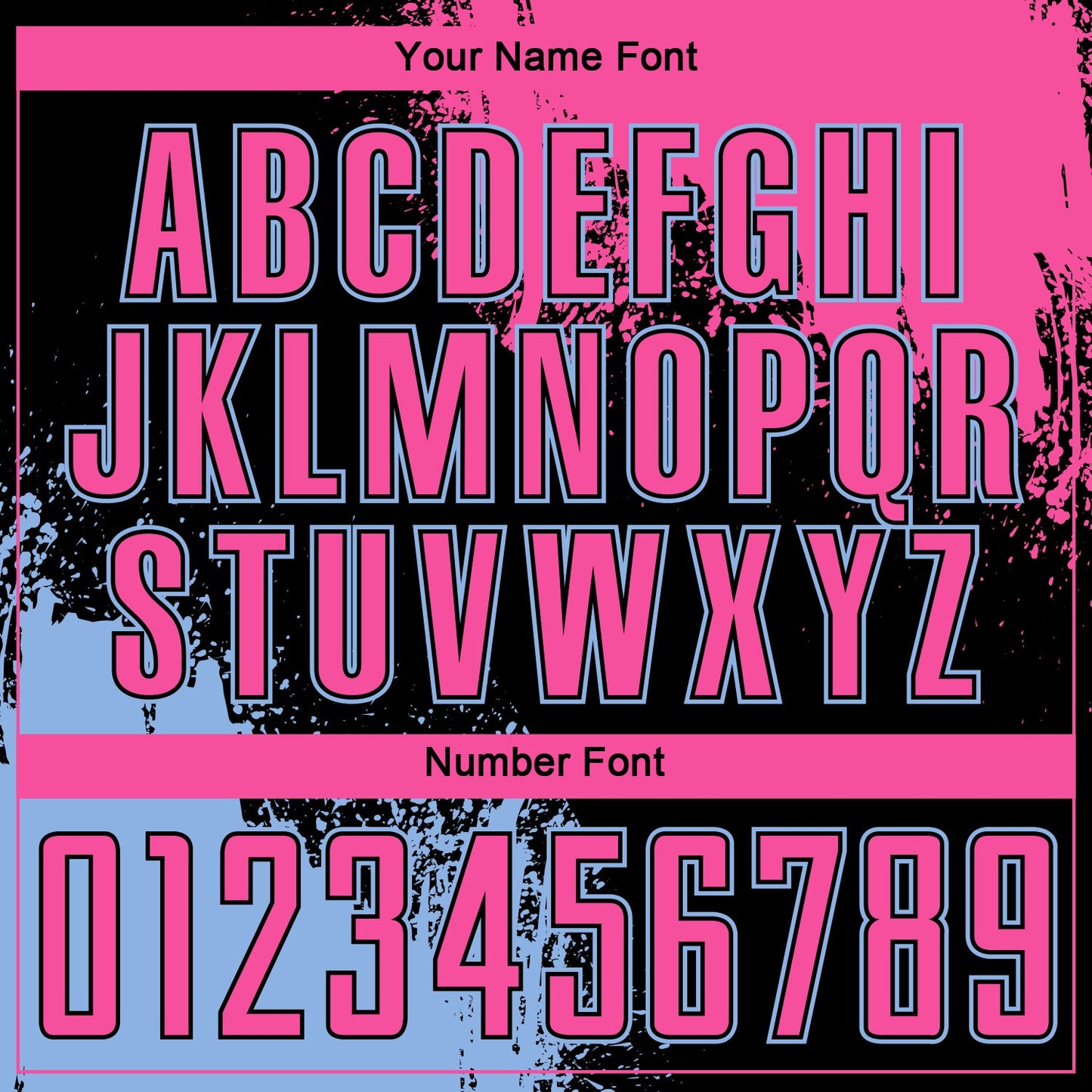 Custom Black Pink-Light Blue Abstract Brush Stroke Sports Sublimation Soccer Uniform Jersey view 6