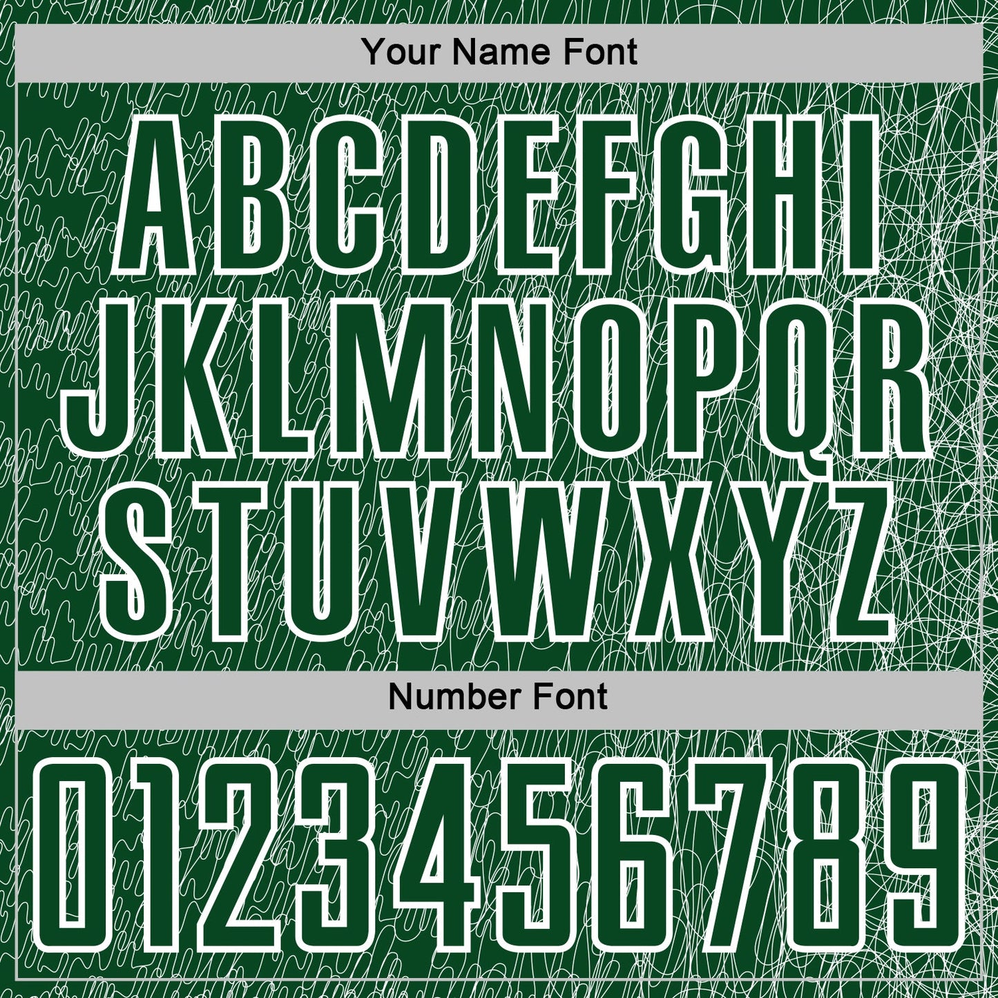 Custom Green White Abstract Scribble Curve Line Pattern Sports Sublimation Soccer Uniform Jersey view 6