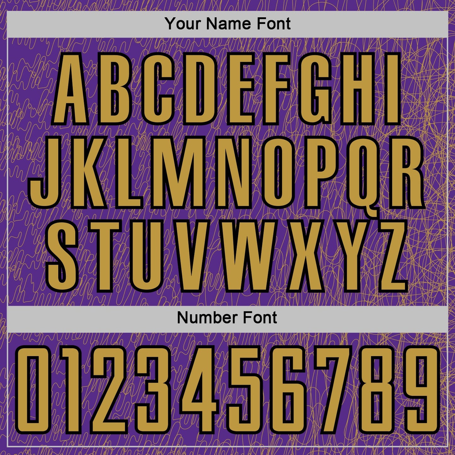 Custom Purple Old Gold-Black Abstract Scribble Curve Line Pattern Sports Sublimation Soccer Uniform Jersey view 6