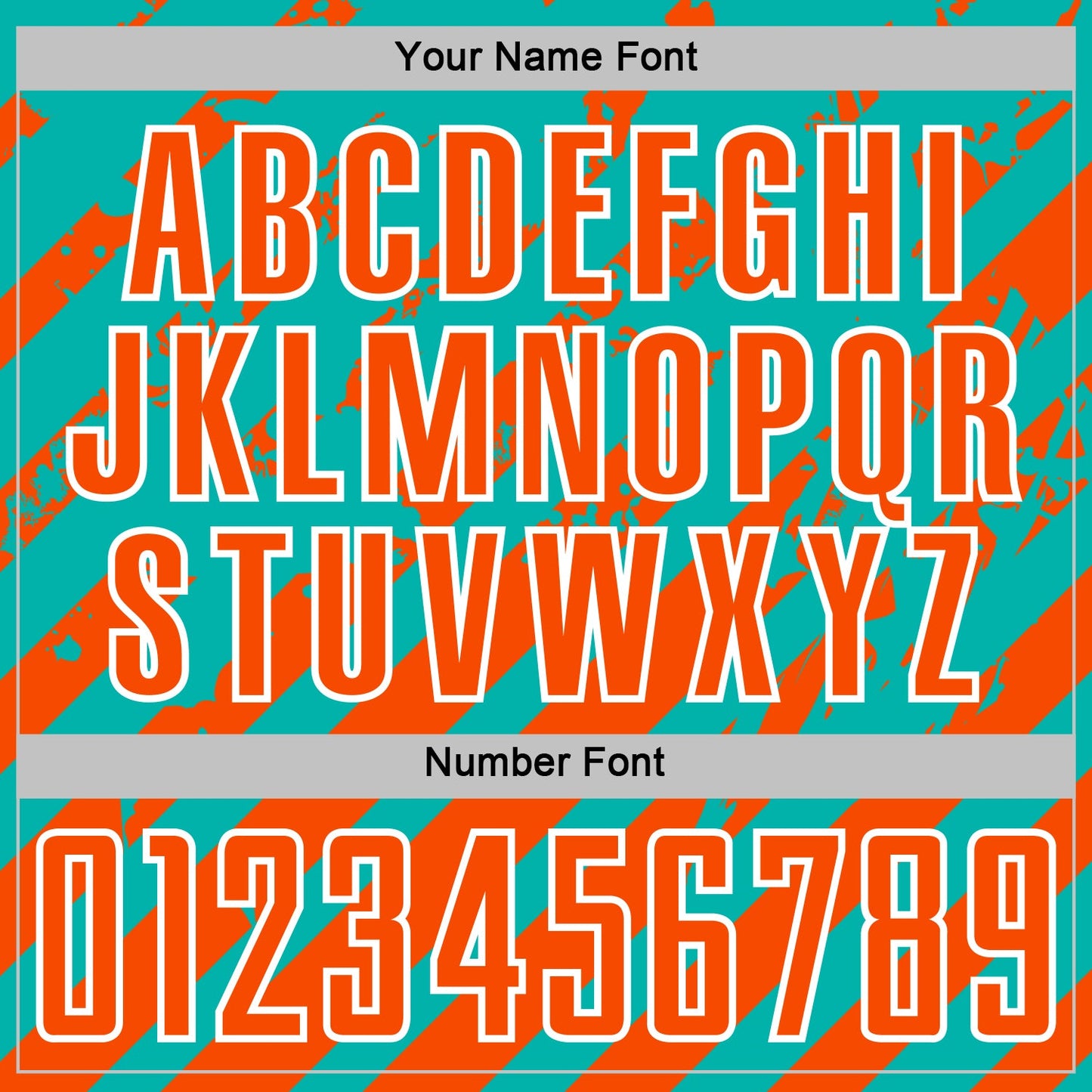 Custom Aqua Orange-White Distressed Diagonal Stripe Pattern Sports Sublimation Soccer Uniform Jersey view 6
