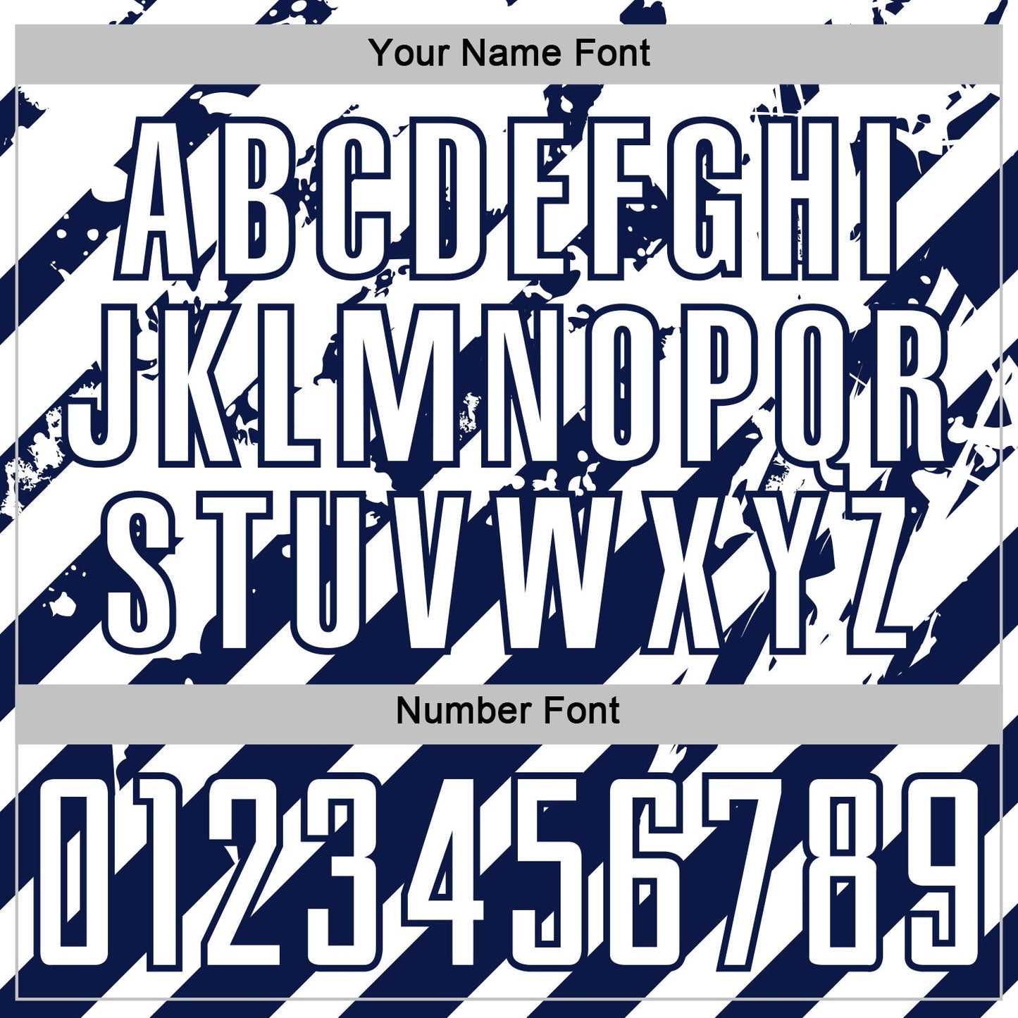 Custom White Navy Distressed Diagonal Stripe Pattern Sports Sublimation Soccer Uniform Jersey view 6