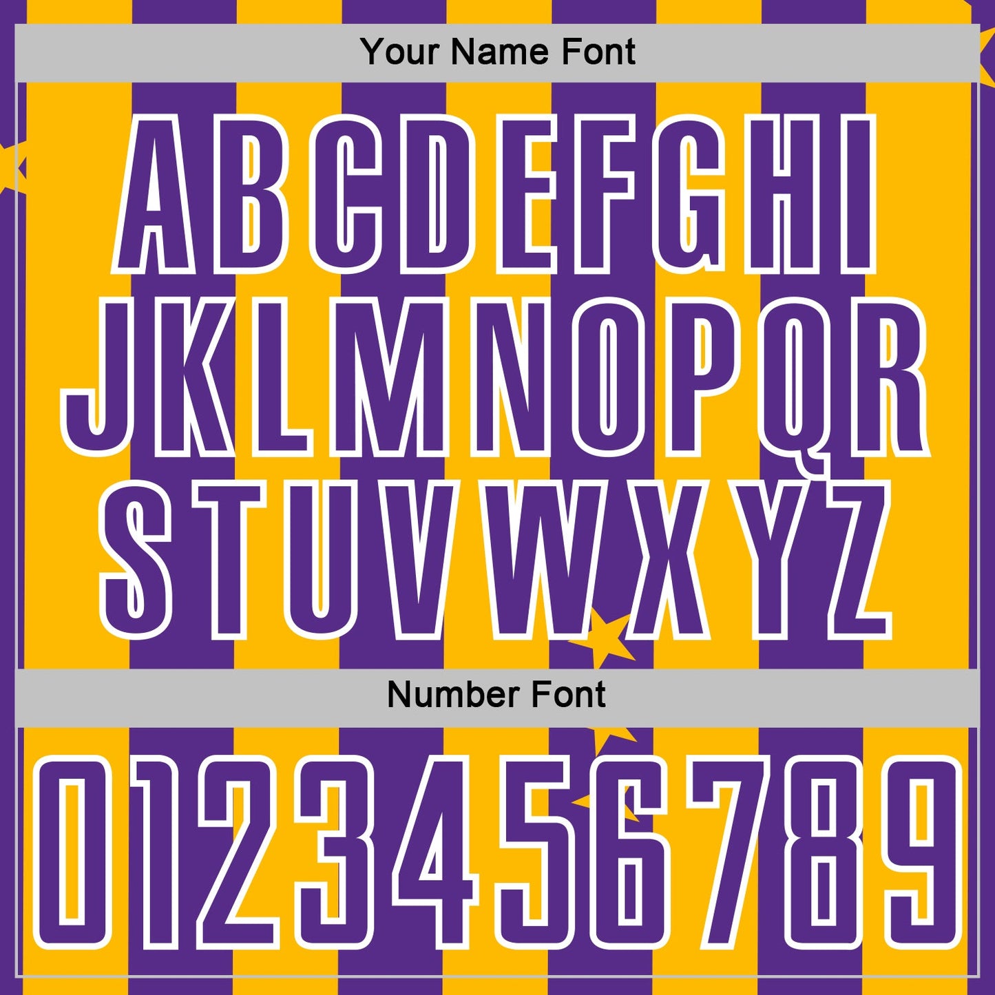 Custom Gold Purple-White Stars And Stripes Sports Sublimation Soccer Uniform Jersey view 6