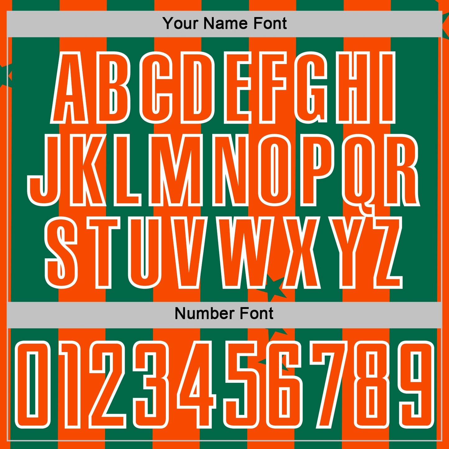 Custom Kelly Green Orange-White Stars And Stripes Sports Sublimation Soccer Uniform Jersey view 6