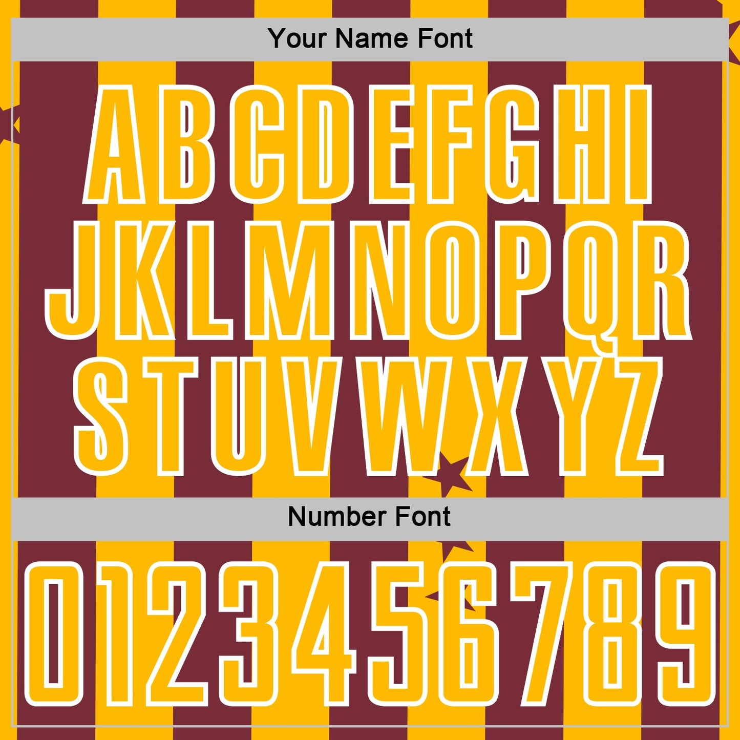 Custom Burgundy Gold-White Stars And Stripes Sports Sublimation Soccer Uniform Jersey view 6