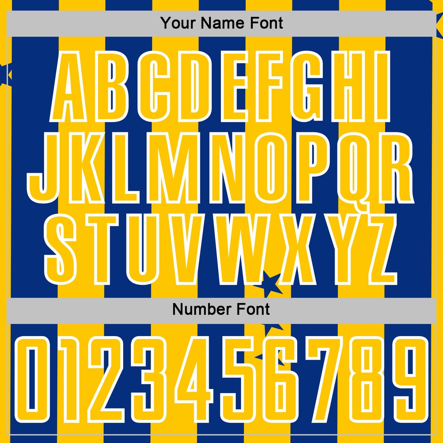 Custom Royal Yellow-White Stars And Stripes Sports Sublimation Soccer Uniform Jersey view 6