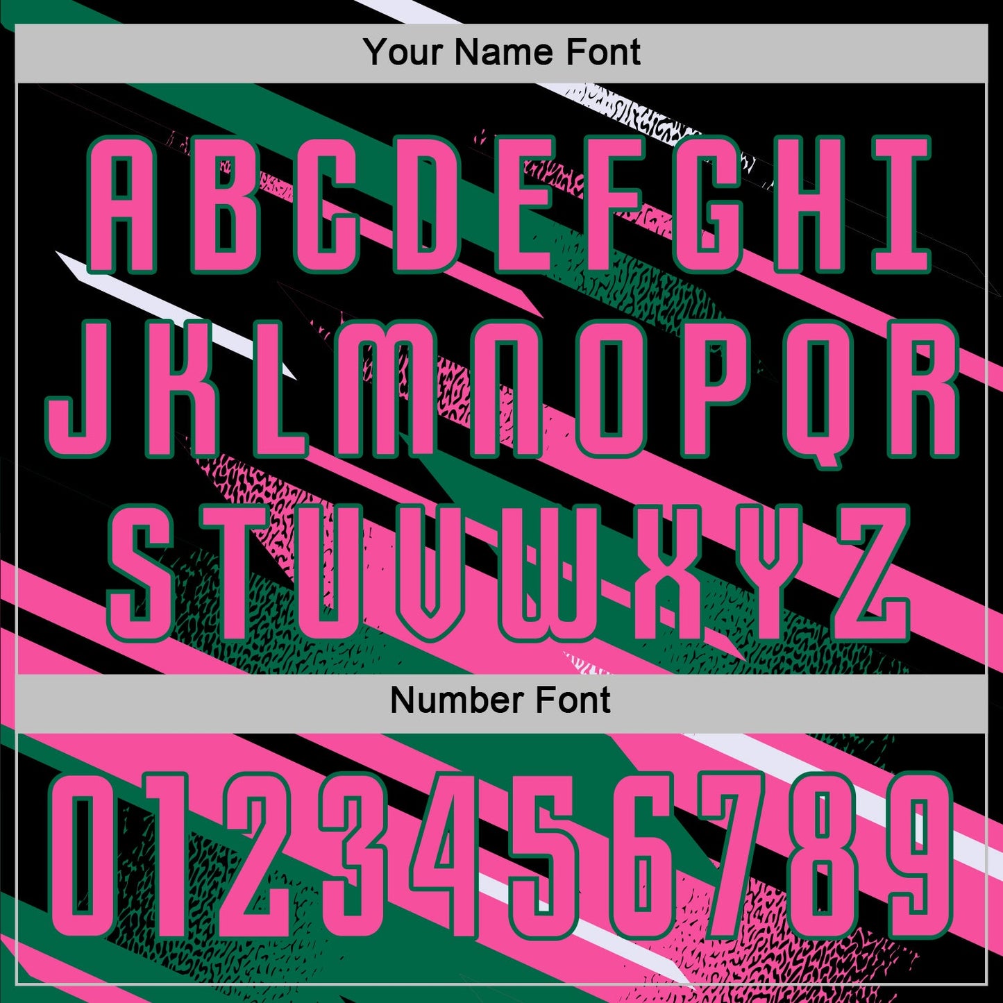 Custom Black Pink Kelly Green-White Grunge Stripe And Grainy Sports Sublimation Soccer Uniform Jersey view 6