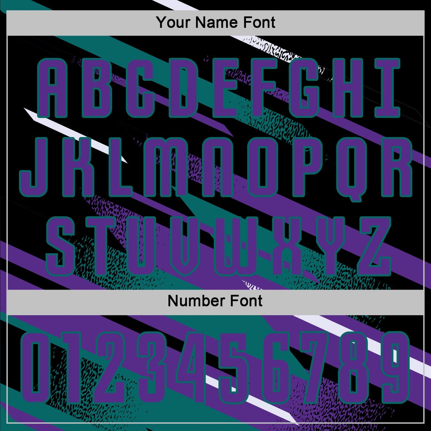 Custom Black Purple Teal-White Grunge Stripe And Grainy Sports Sublimation Soccer Uniform Jersey view 6