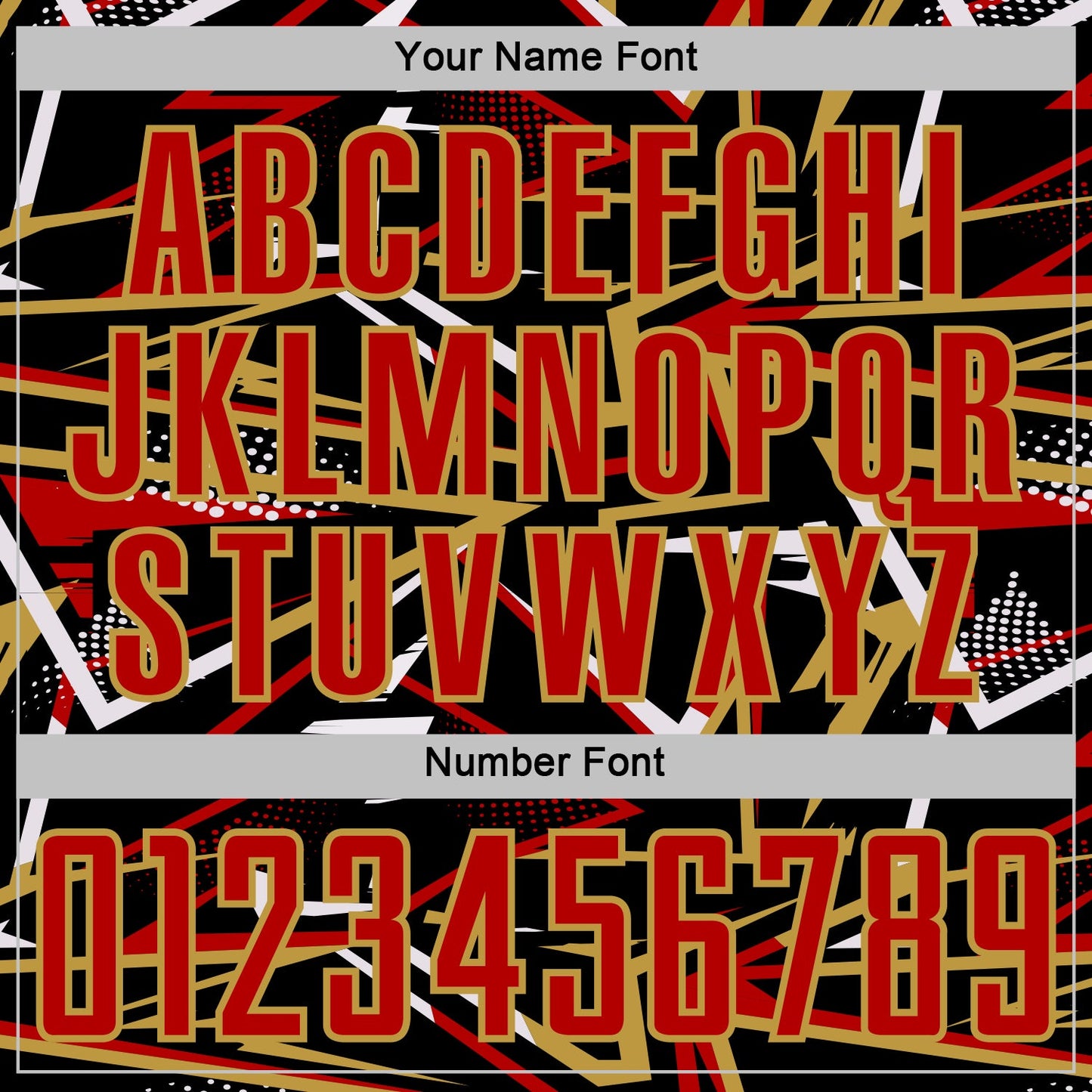 Custom Black Red Old Gold-White Abstract Geometric Stripes Sports Sublimation Soccer Uniform Jersey view 6