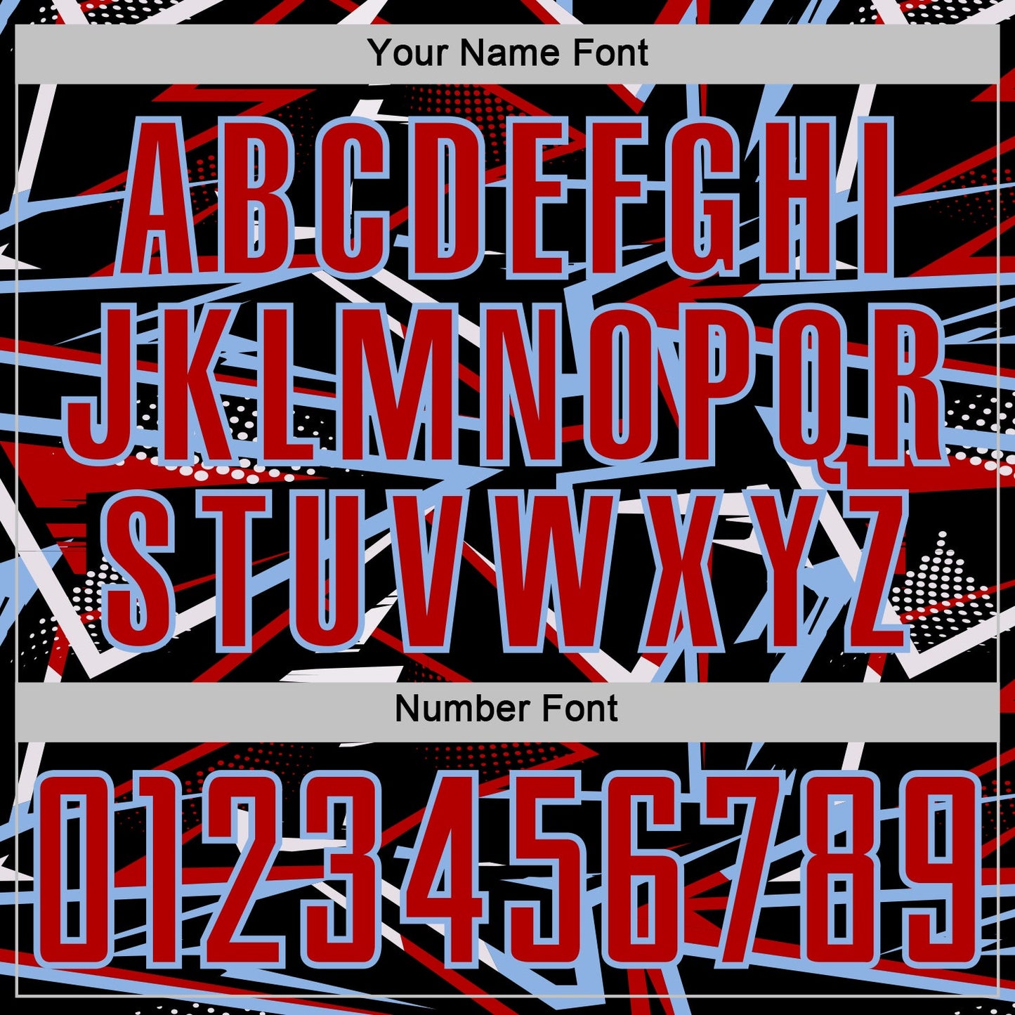 Custom Black Red Light Blue-White Abstract Geometric Stripes Sports Sublimation Soccer Uniform Jersey view 6