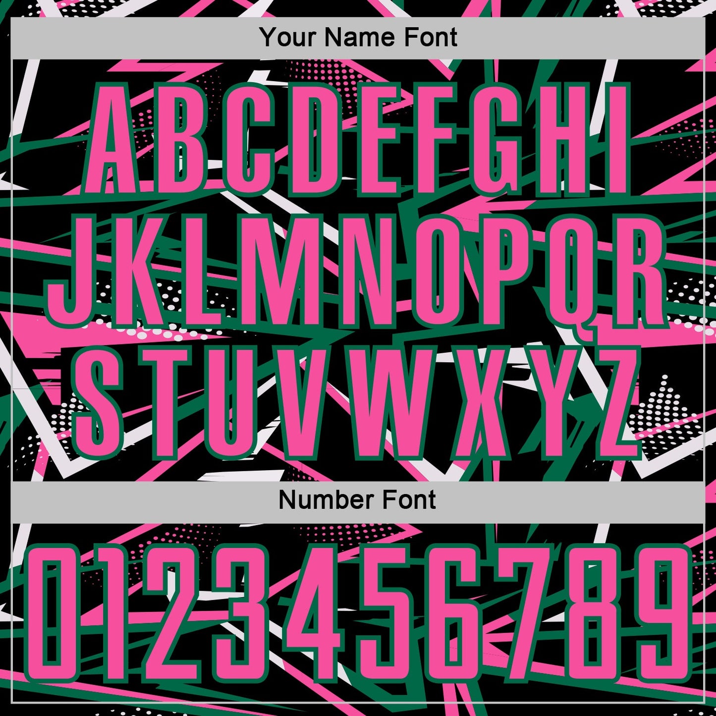 Custom Black Pink Kelly Green-White Abstract Geometric Stripes Sports Sublimation Soccer Uniform Jersey view 6