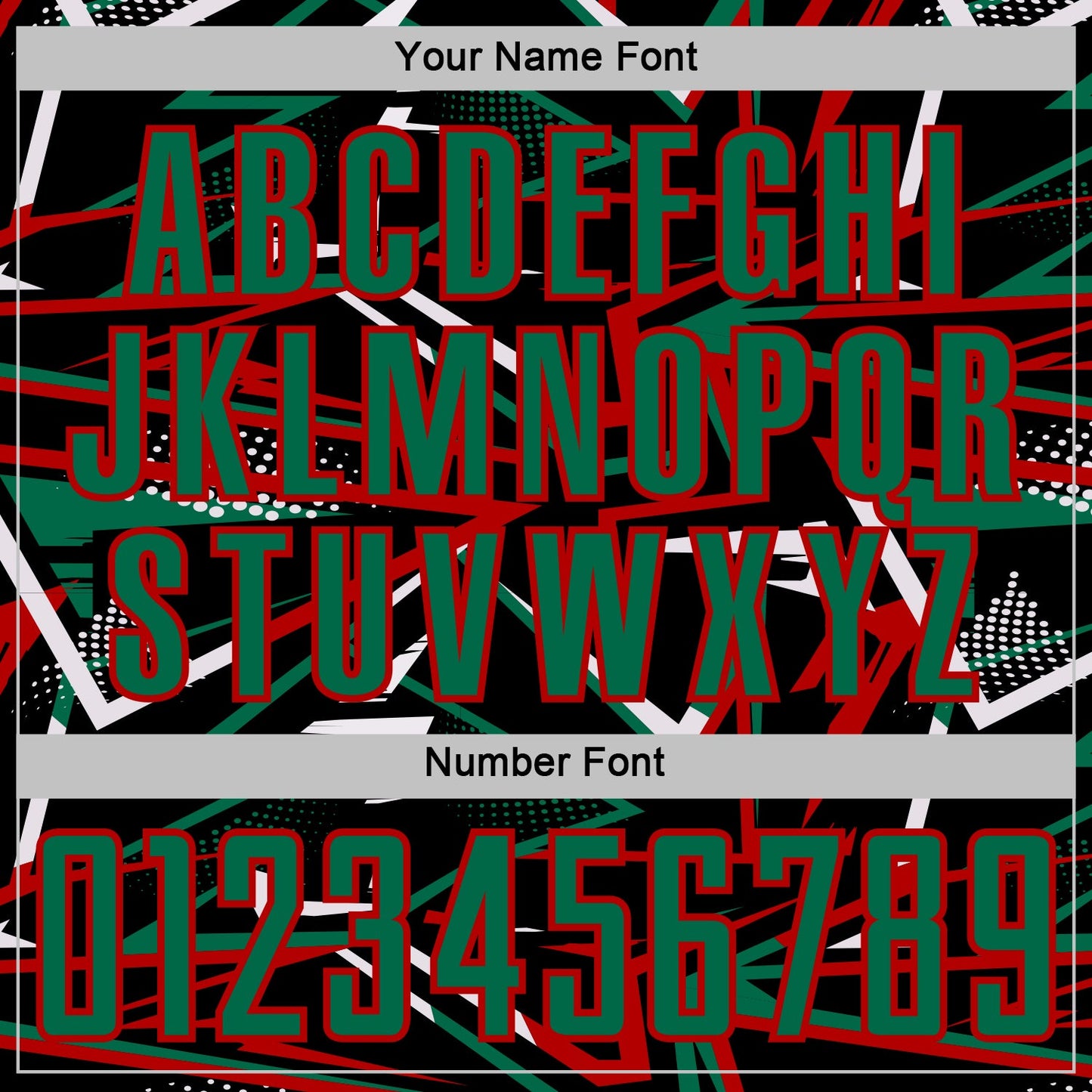 Custom Black Kelly Green Red-White Abstract Geometric Stripes Sports Sublimation Soccer Uniform Jersey view 6