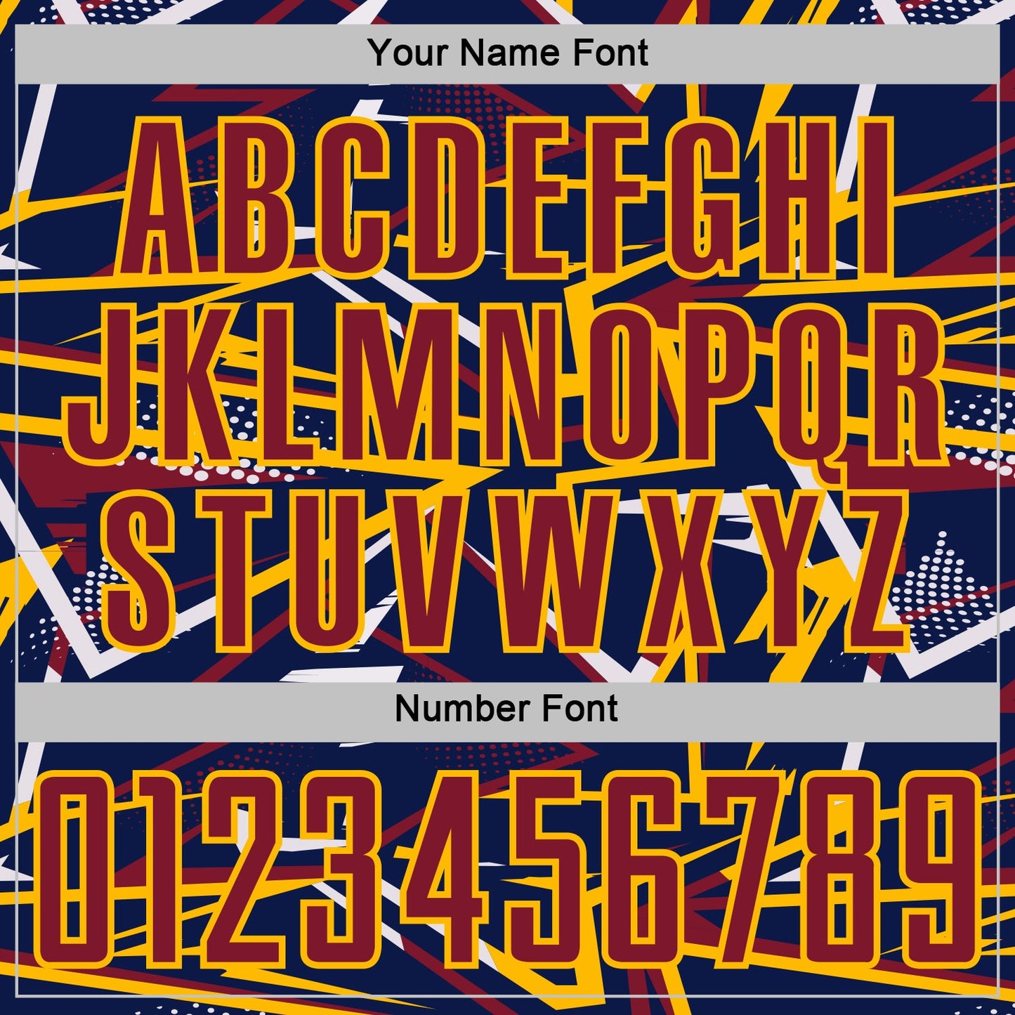 Custom Navy Crimson Gold-White Abstract Geometric Stripes Sports Sublimation Soccer Uniform Jersey view 6