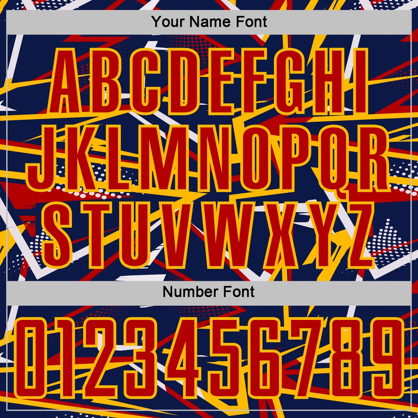 Custom Navy Red Gold-White Abstract Geometric Stripes Sports Sublimation Soccer Uniform Jersey view 6
