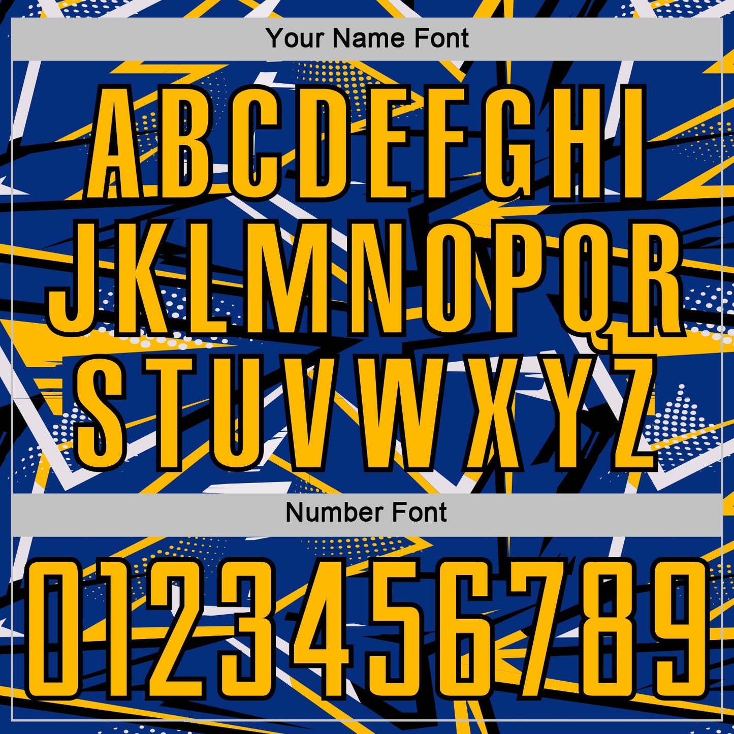 Custom Royal Gold Black-White Abstract Geometric Stripes Sports Sublimation Soccer Uniform Jersey view 6