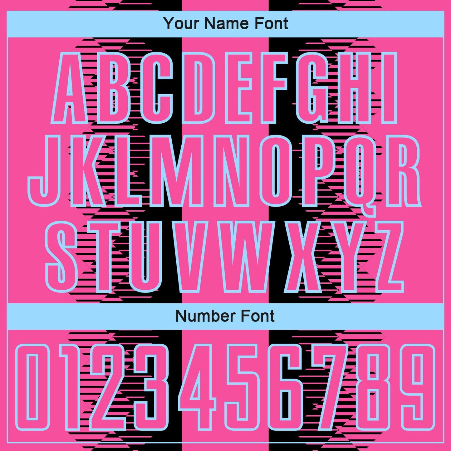 Custom Black Pink-Light Blue Zigzag Diamond Stripe Sports Sublimation Soccer Uniform Jersey view 6